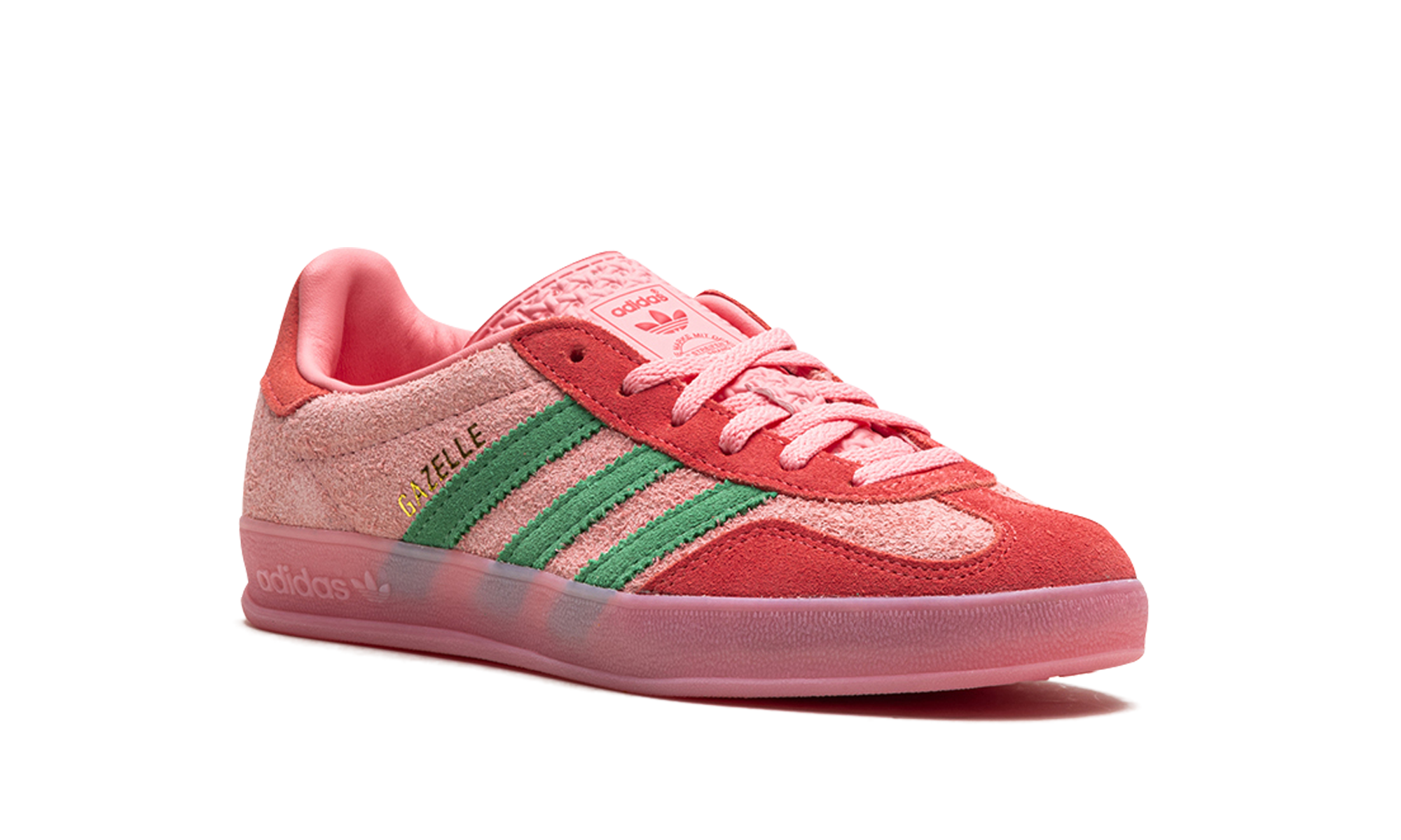 adidas gazelle indoor semi pink spark preloved scarlet women s+IG6782+diagnol right view