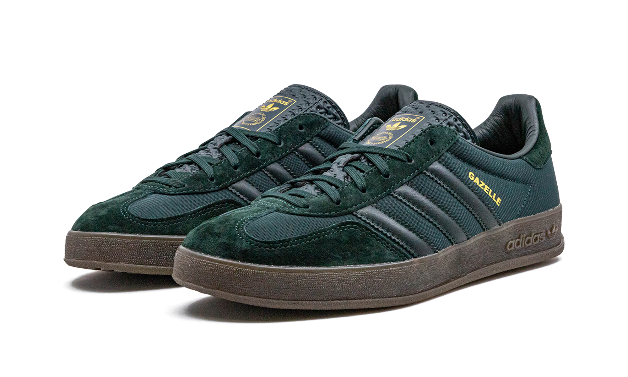 adidas gazelle indoor shadow green gum+H06272+diagnol left view