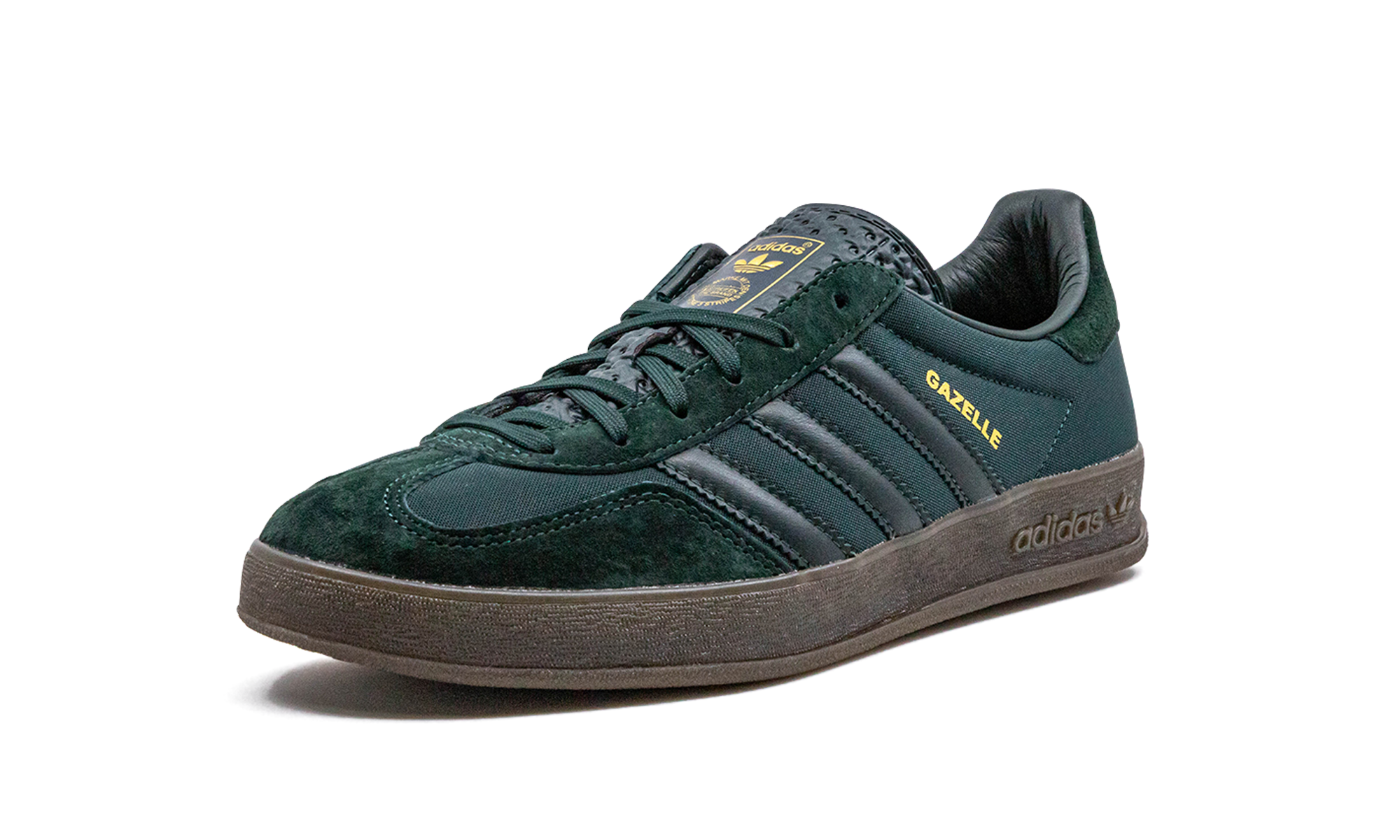 adidas gazelle indoor shadow green gum+H06272+left diagnol single view