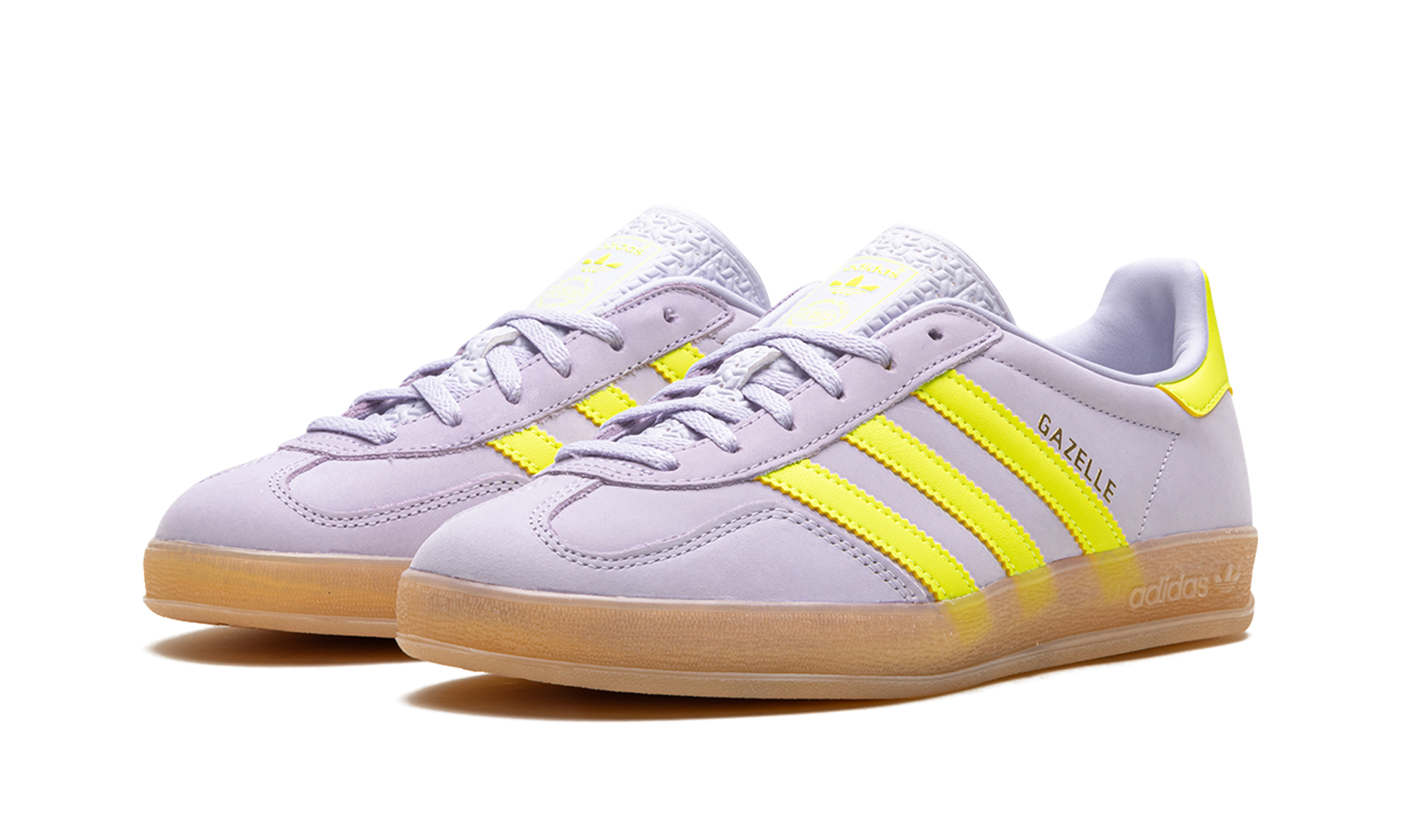 adidas gazelle indoor silver dawn solar yellow women s+IH5492+diagnol left view