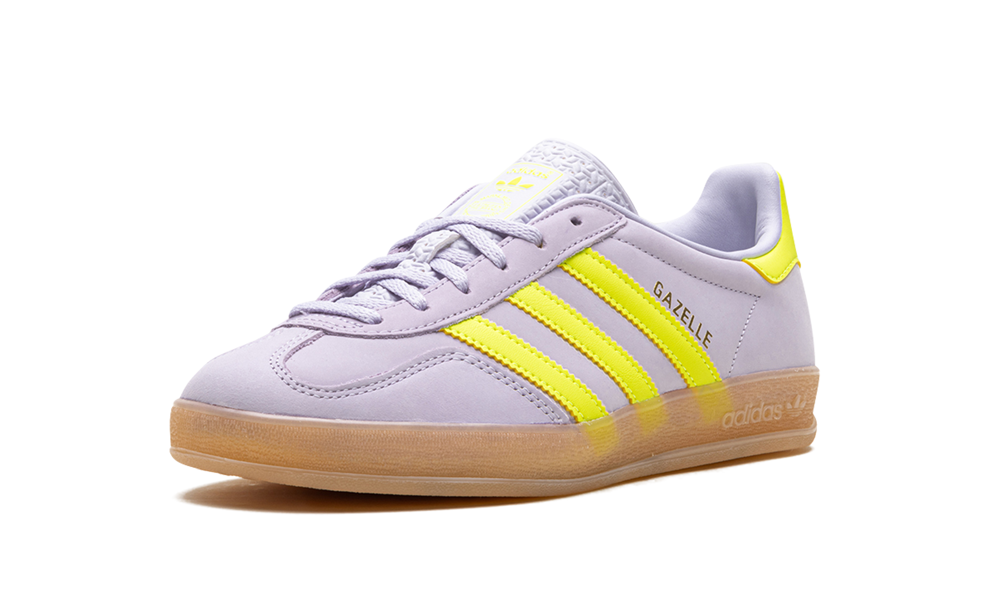 adidas gazelle indoor silver dawn solar yellow women s+IH5492+left diagnol single view
