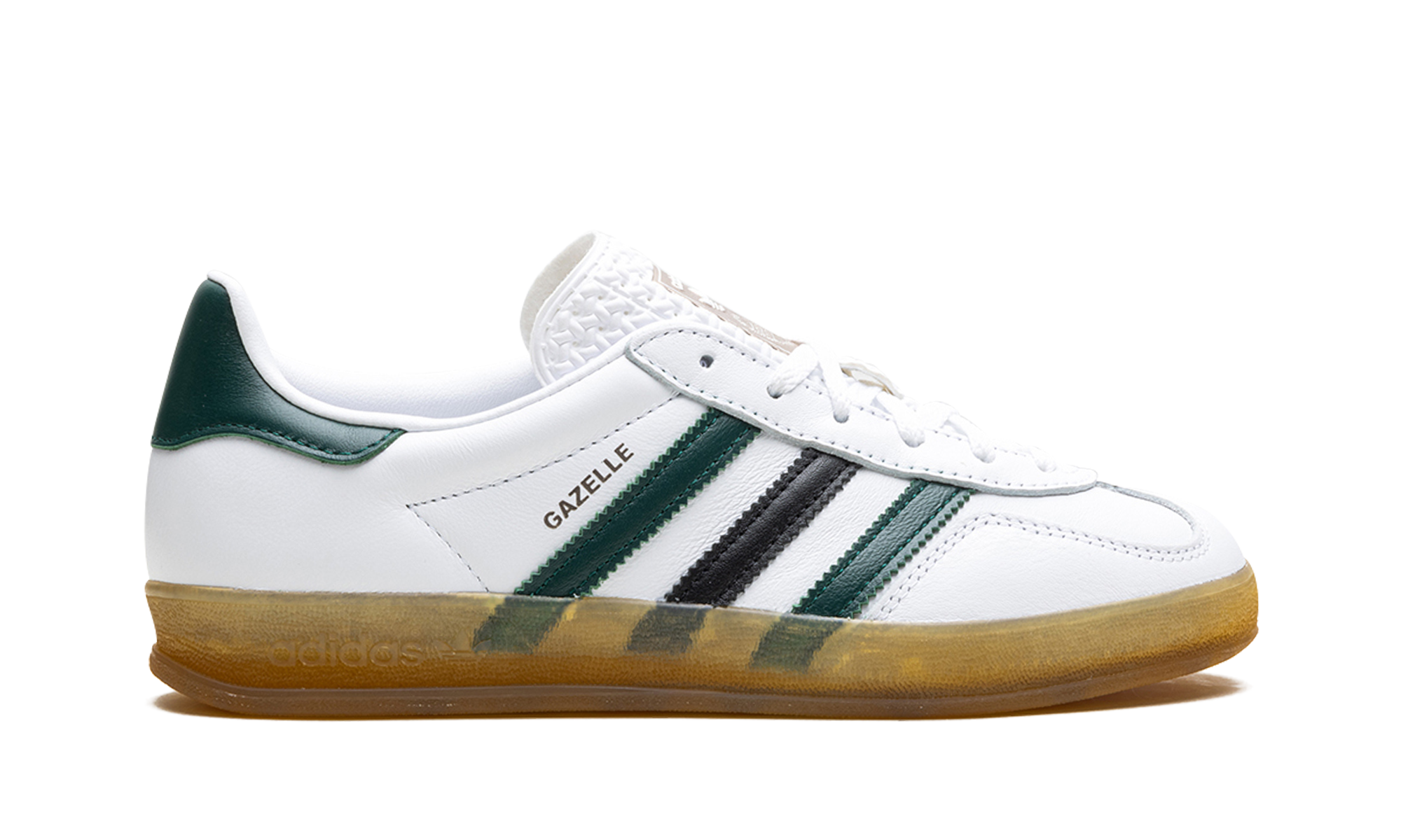 adidas gazelle indoor white collegiate green women s+IE2957+right view