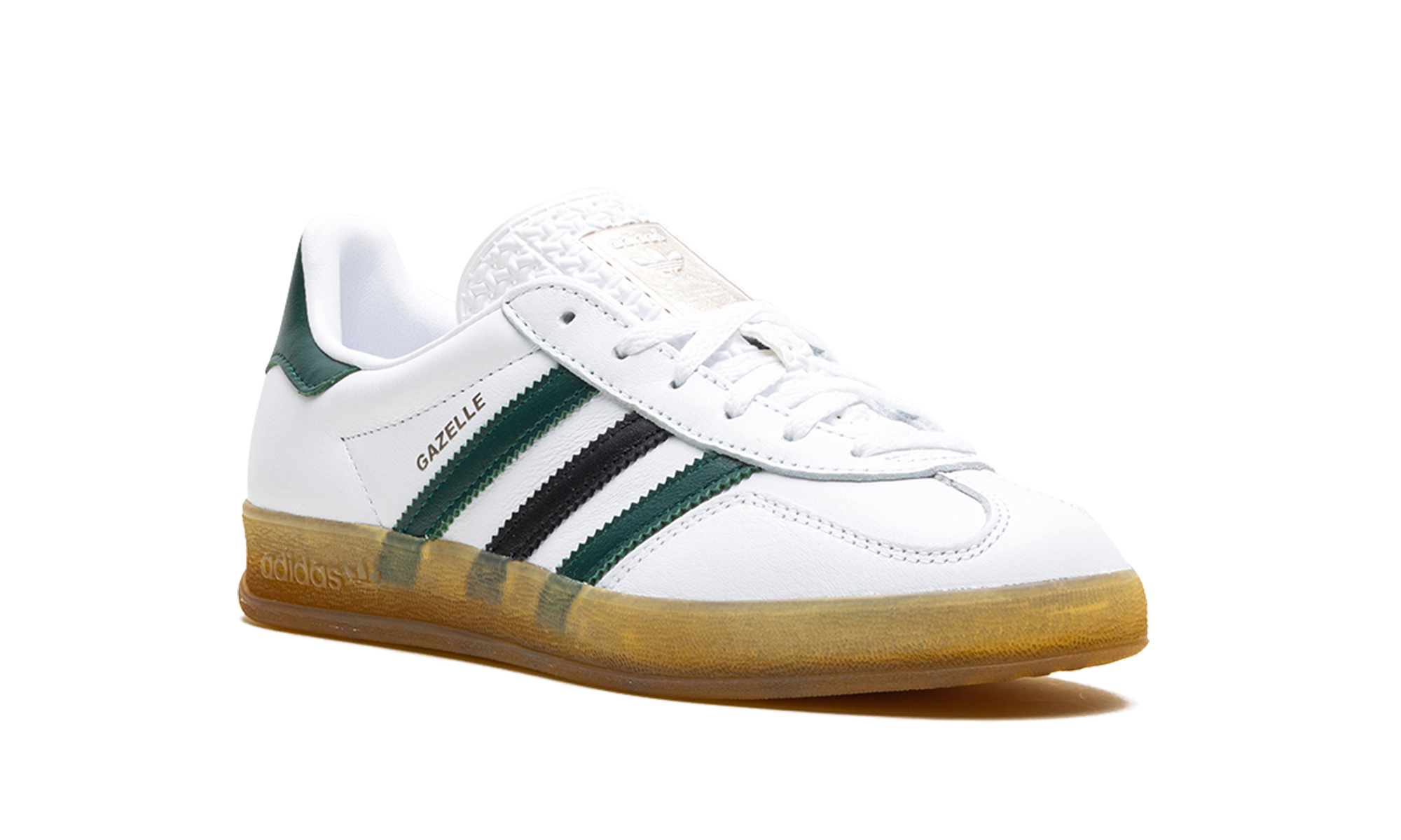 adidas gazelle indoor white collegiate green women s+IE2957+diagnol right view