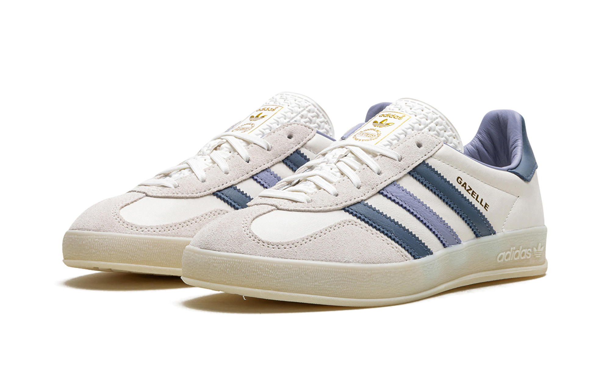 adidas gazelle indoor white preloved ink+IG1643+diagnol left view