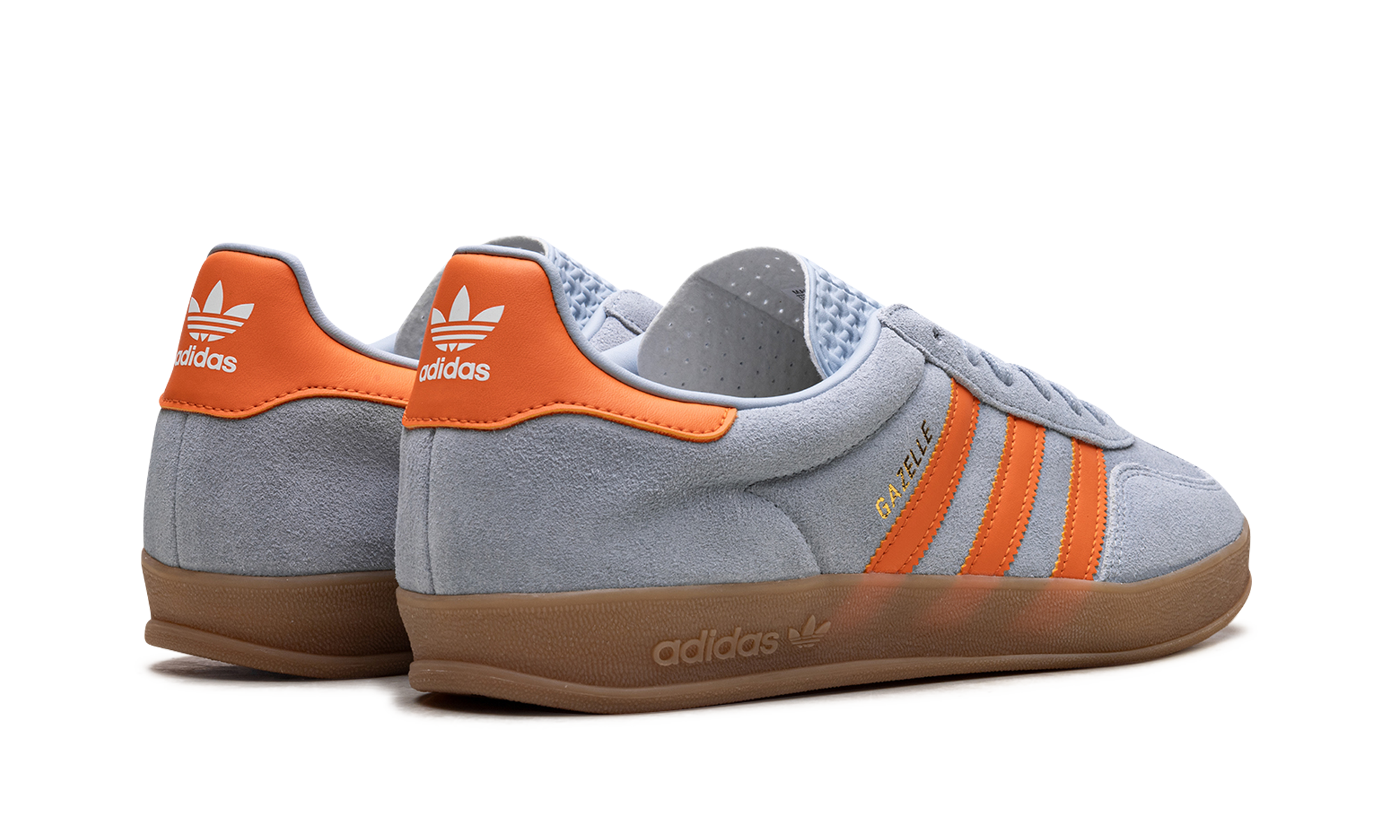 adidas gazelle indoor wonder blue orange+JH5405+diagnol right behind view