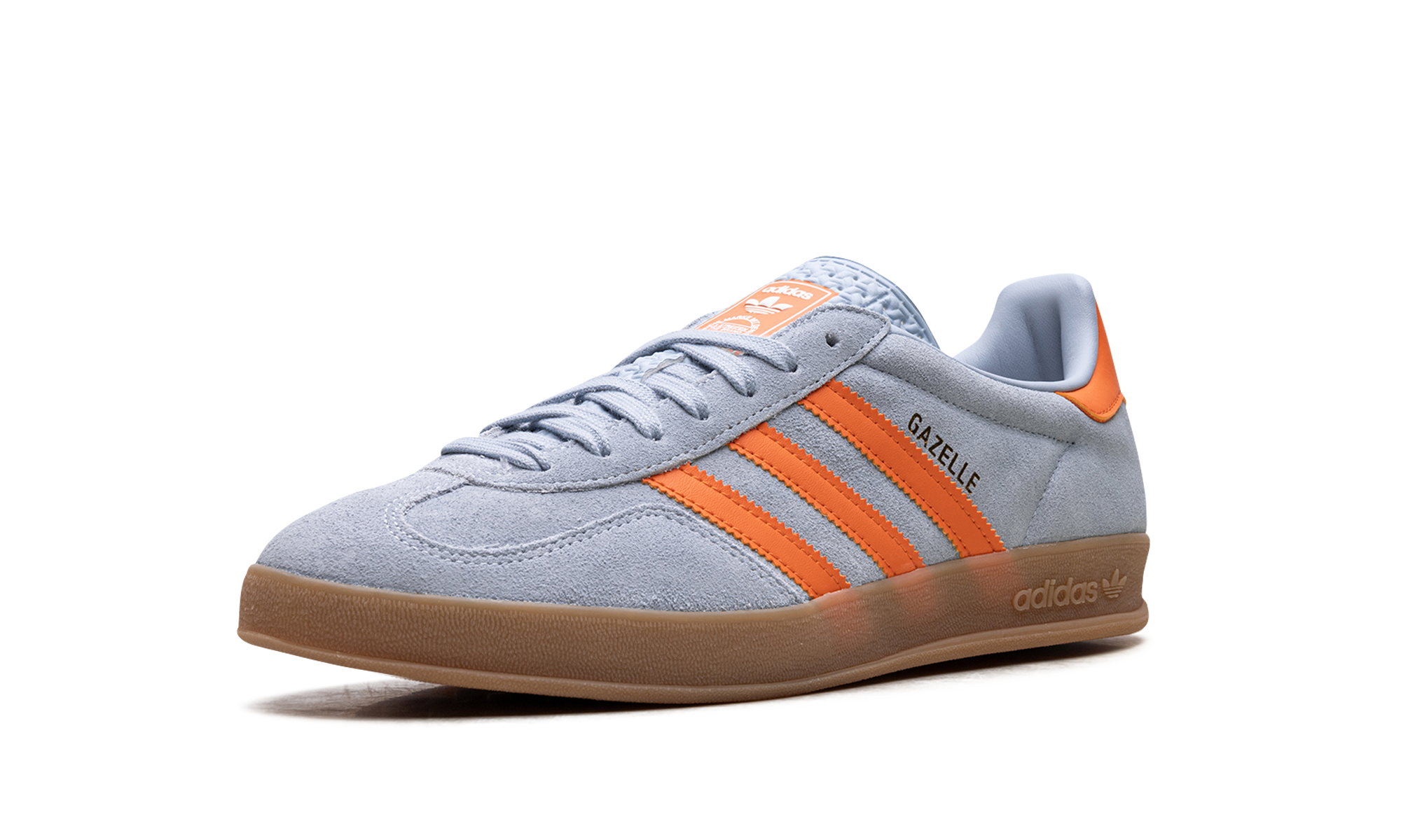 adidas gazelle indoor wonder blue orange+JH5405+left diagnol single view