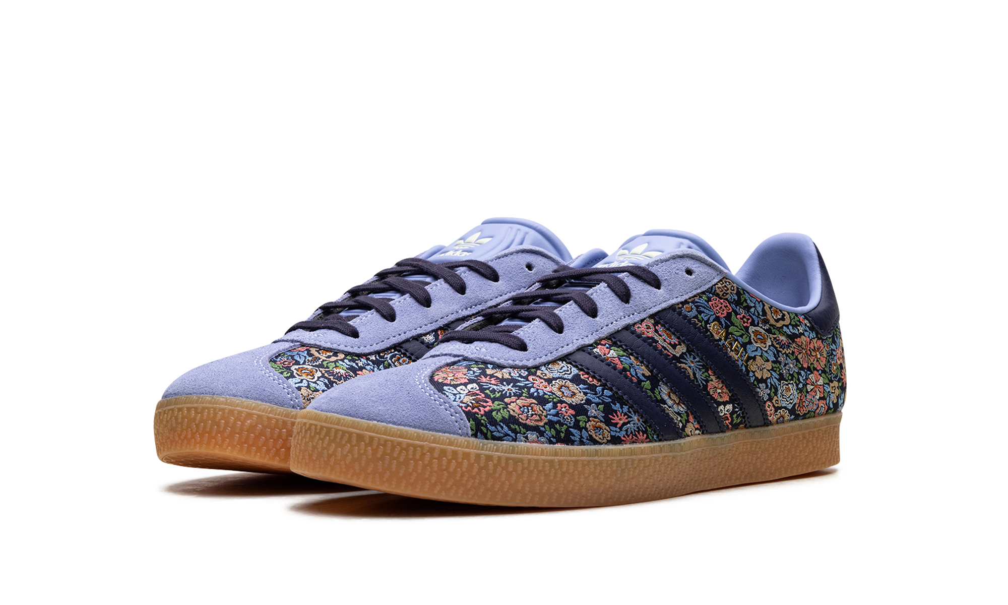adidas gazelle liberty london floral embroidery gs+JH5207+diagnol left view