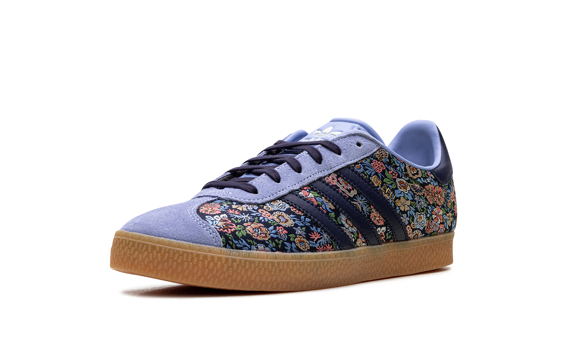 adidas gazelle liberty london floral embroidery gs+JH5207+left diagnol single view