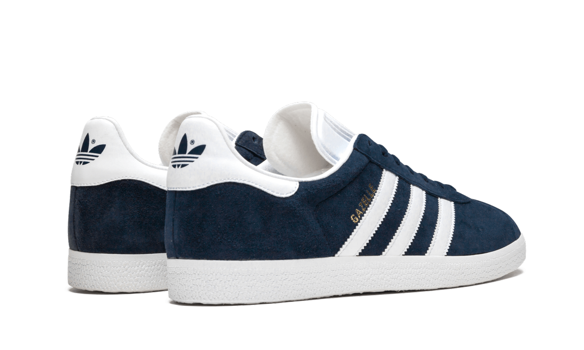 adidas gazelle navy white+BB5478+diagnol right behind view