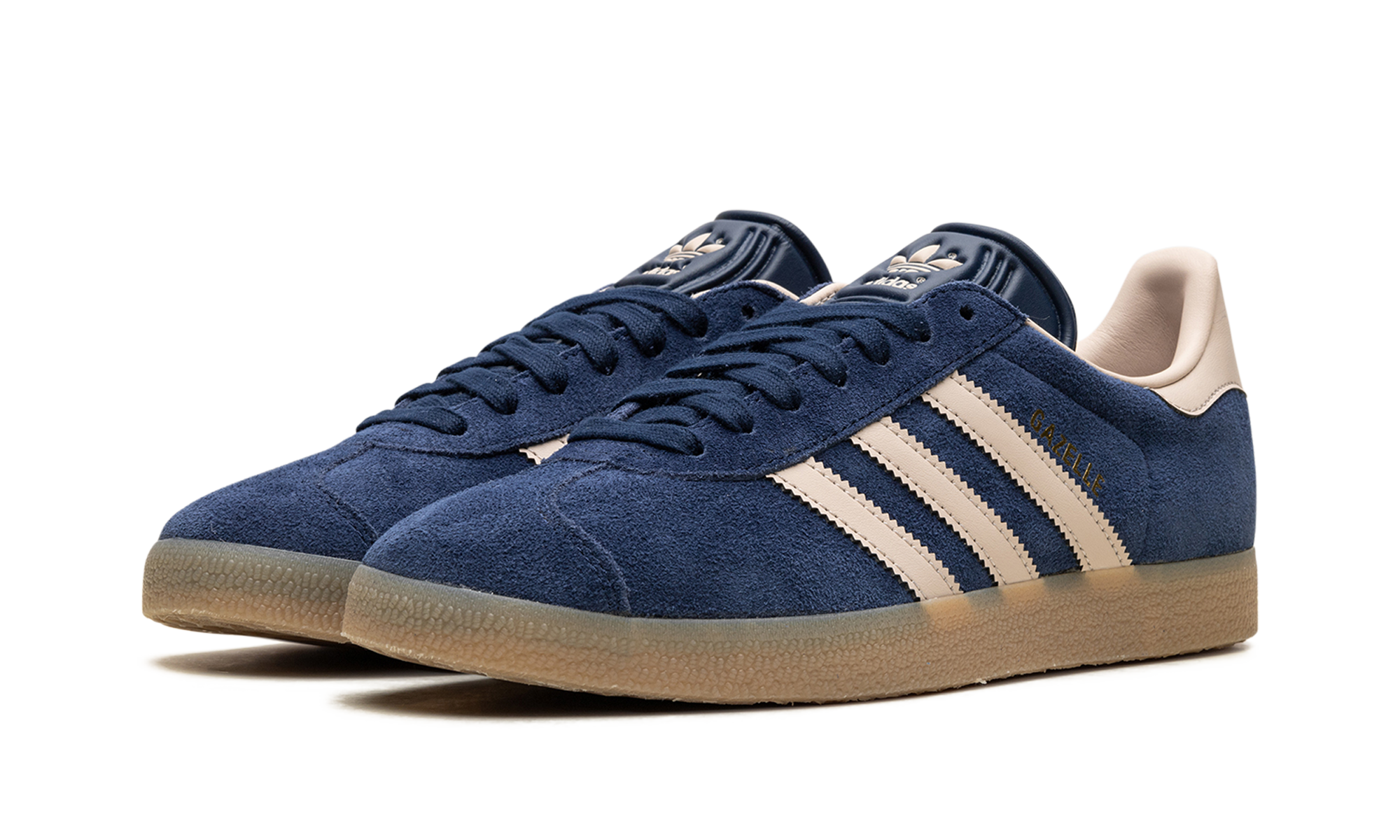 adidas gazelle night indigo wonder taupe+IG6201+diagnol left view