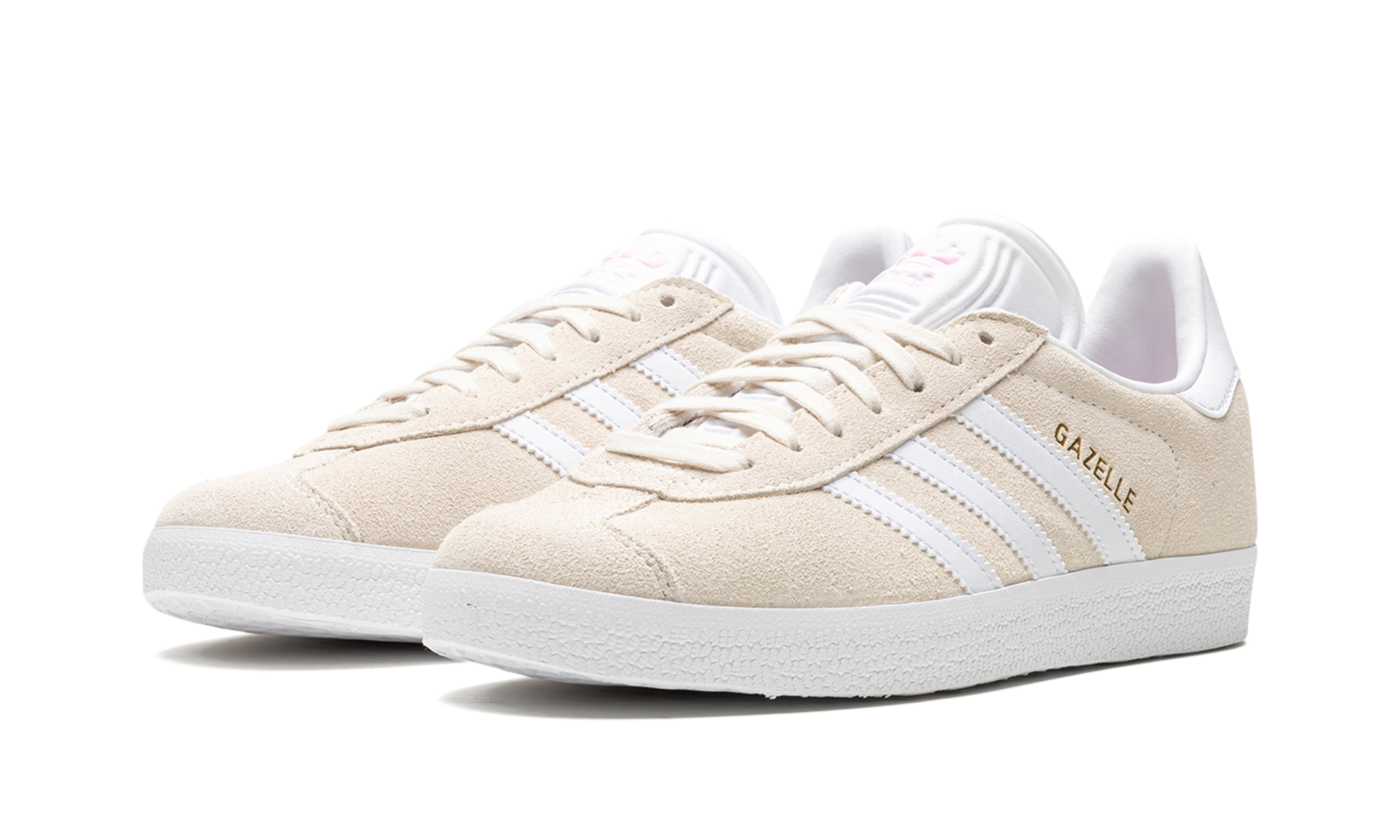adidas gazelle off white cloud white women s+GZ1962+diagnol left view