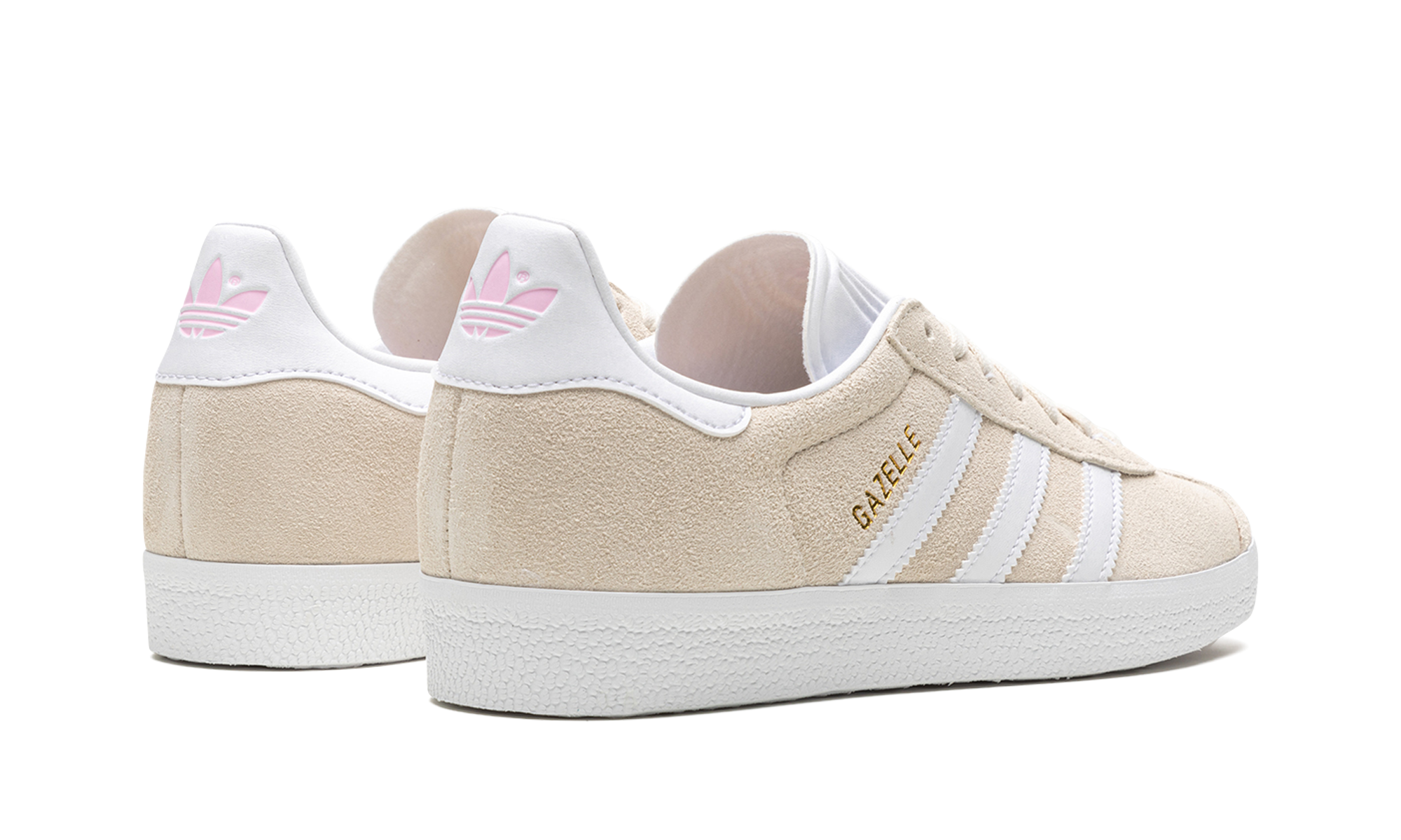 adidas gazelle off white cloud white women s+GZ1962+diagnol right behind view