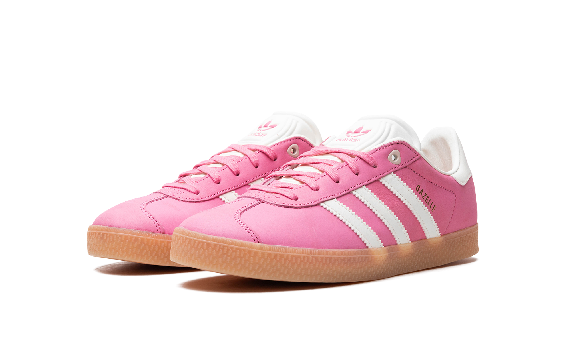 adidas gazelle pink fusion gs+ID1107+diagnol left view