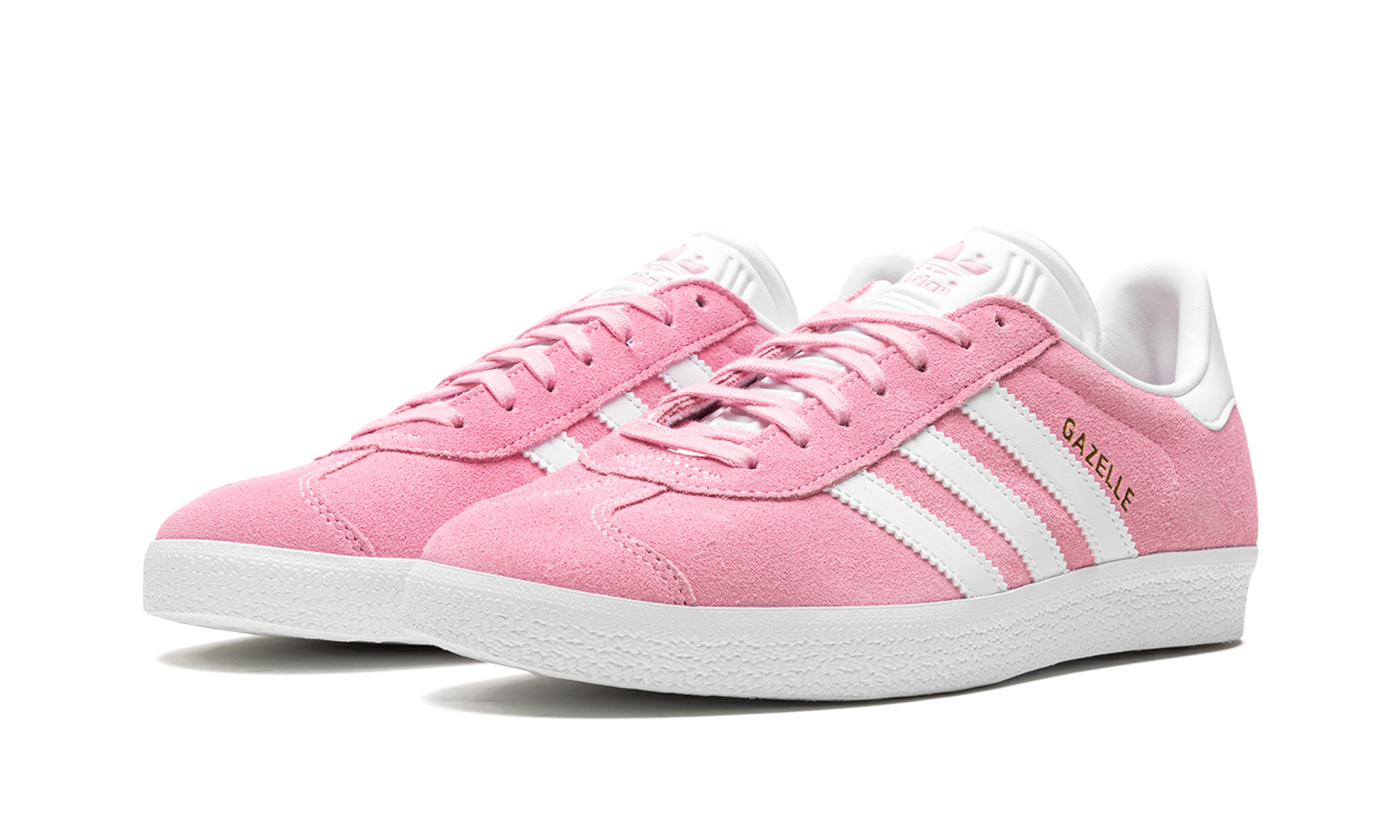 adidas gazelle pink glow cloud white women s+HQ4412+diagnol left view