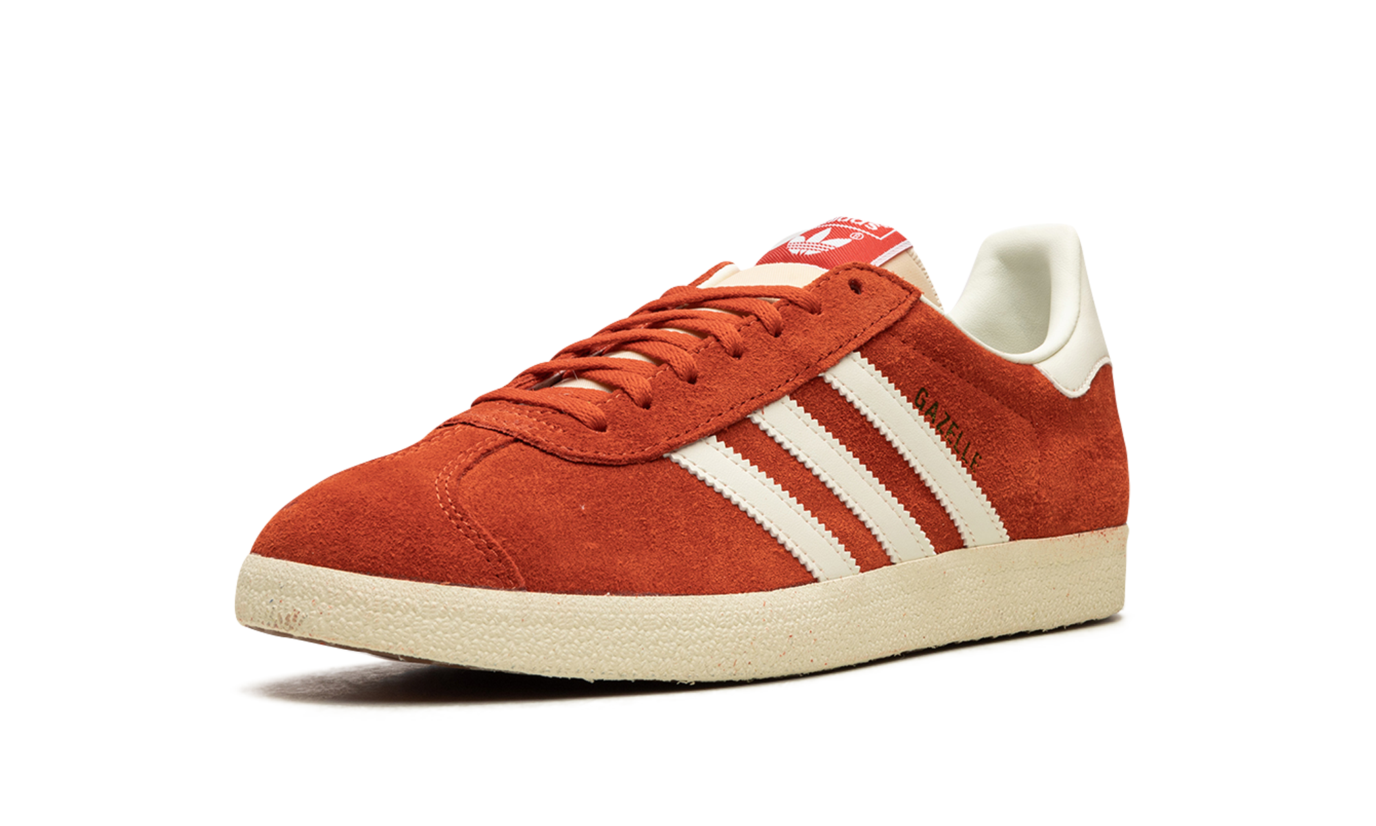 adidas gazelle preloved red off white cream white+GY7339+left diagnol single view