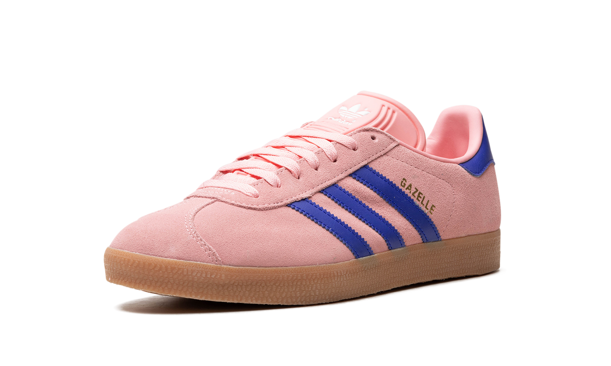adidas gazelle semi pink spark lucid blue+JI2077+left diagnol single view