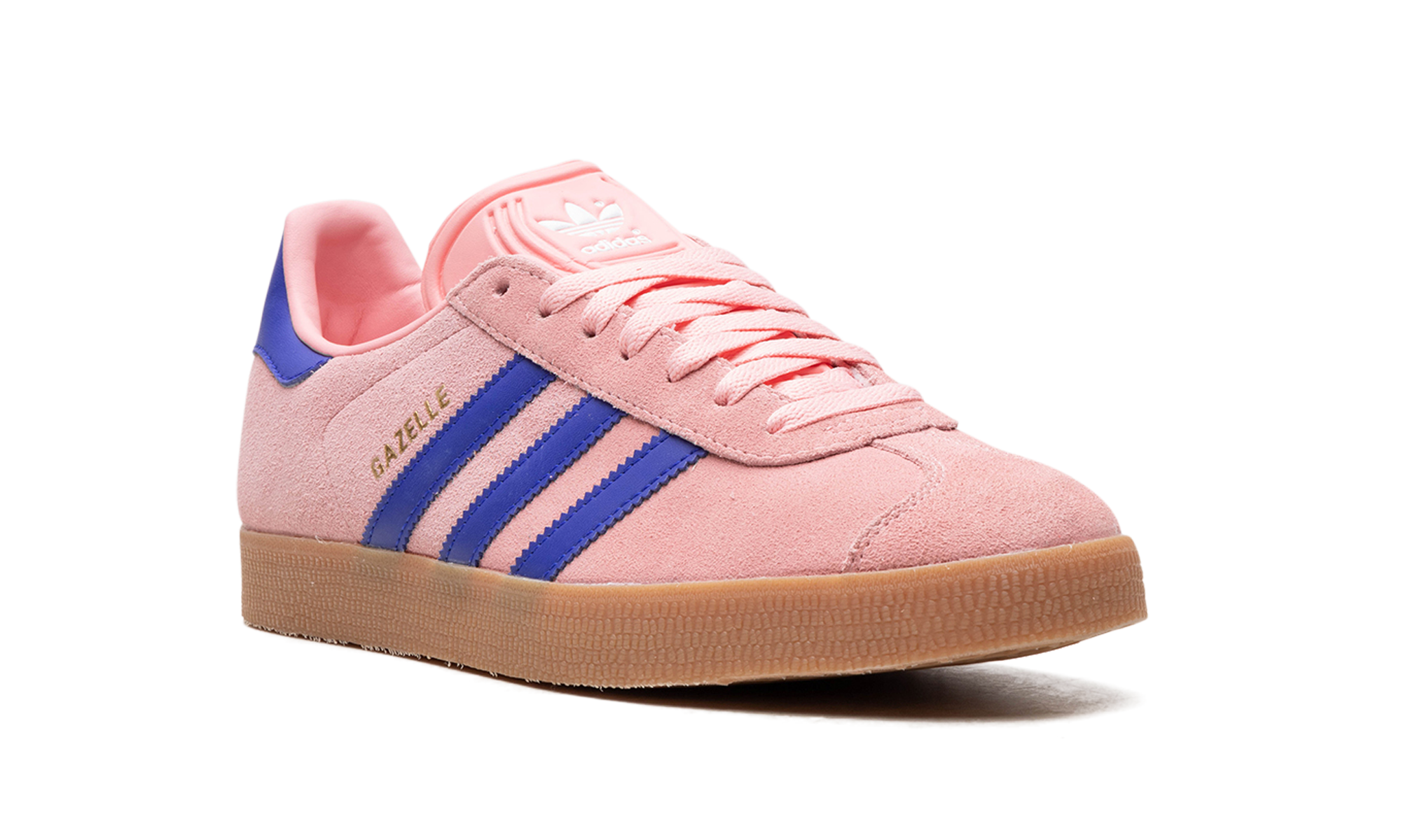 adidas gazelle semi pink spark lucid blue+JI2077+diagnol right view