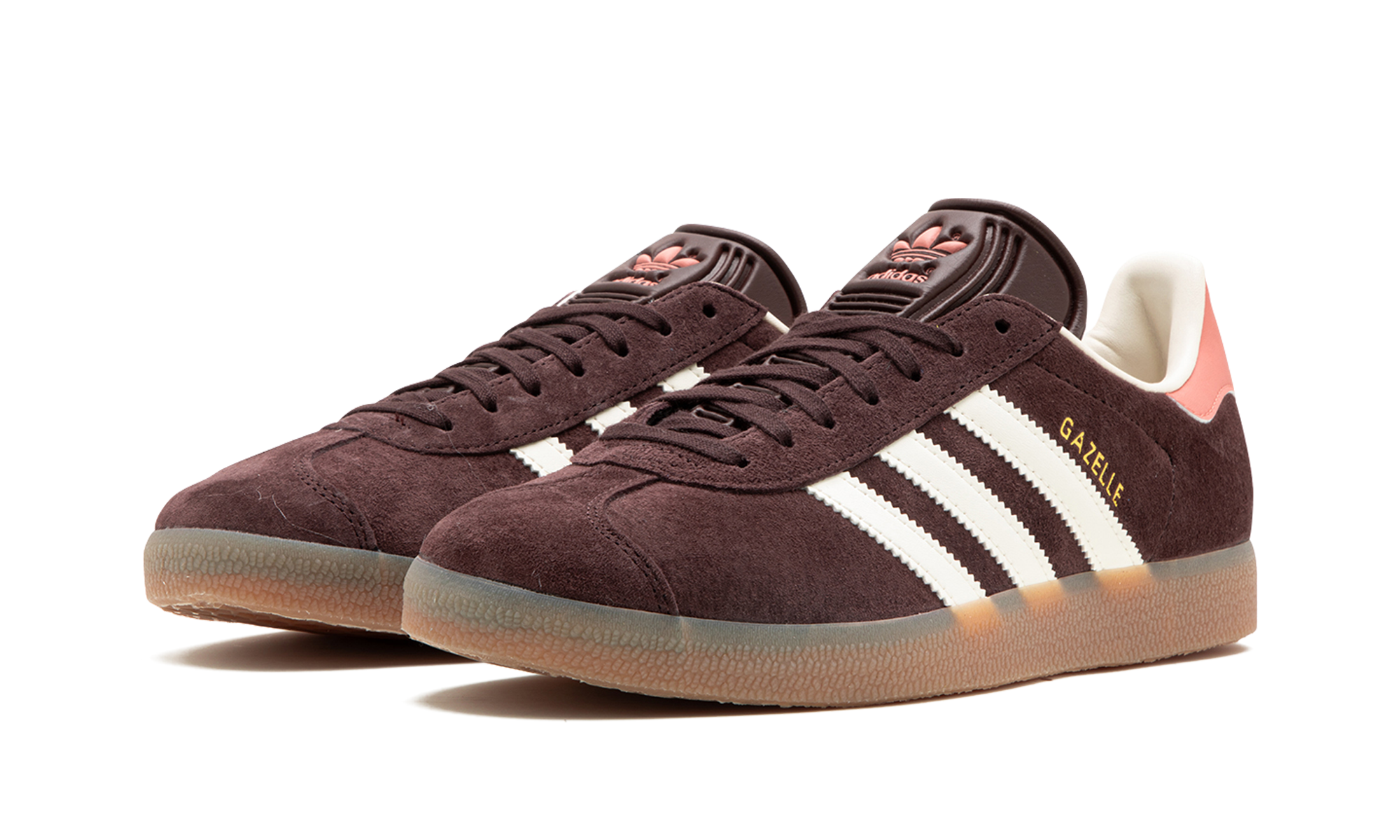 adidas gazelle shadow brown women s+IF3233+diagnol left view