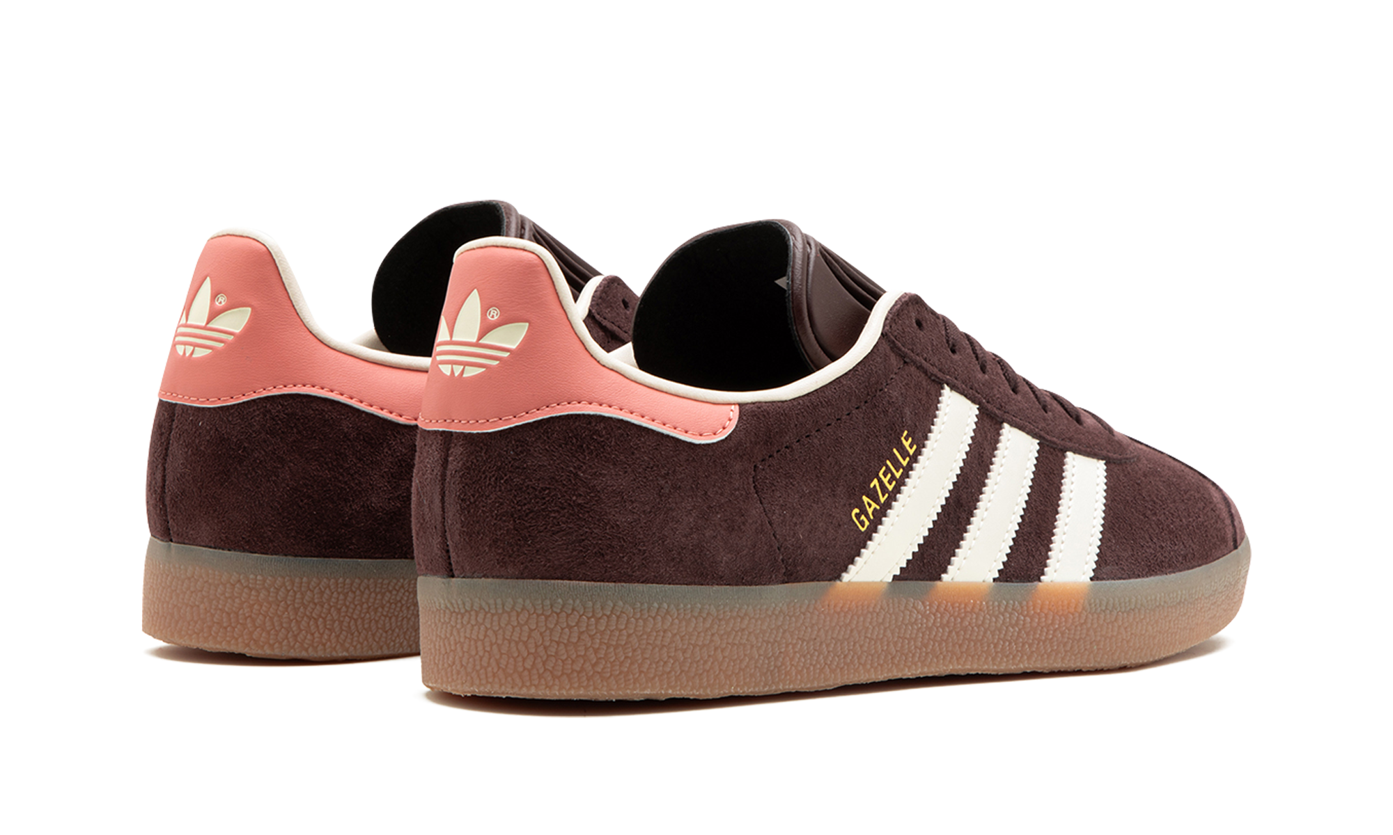 adidas gazelle shadow brown women s+IF3233+diagnol right behind view