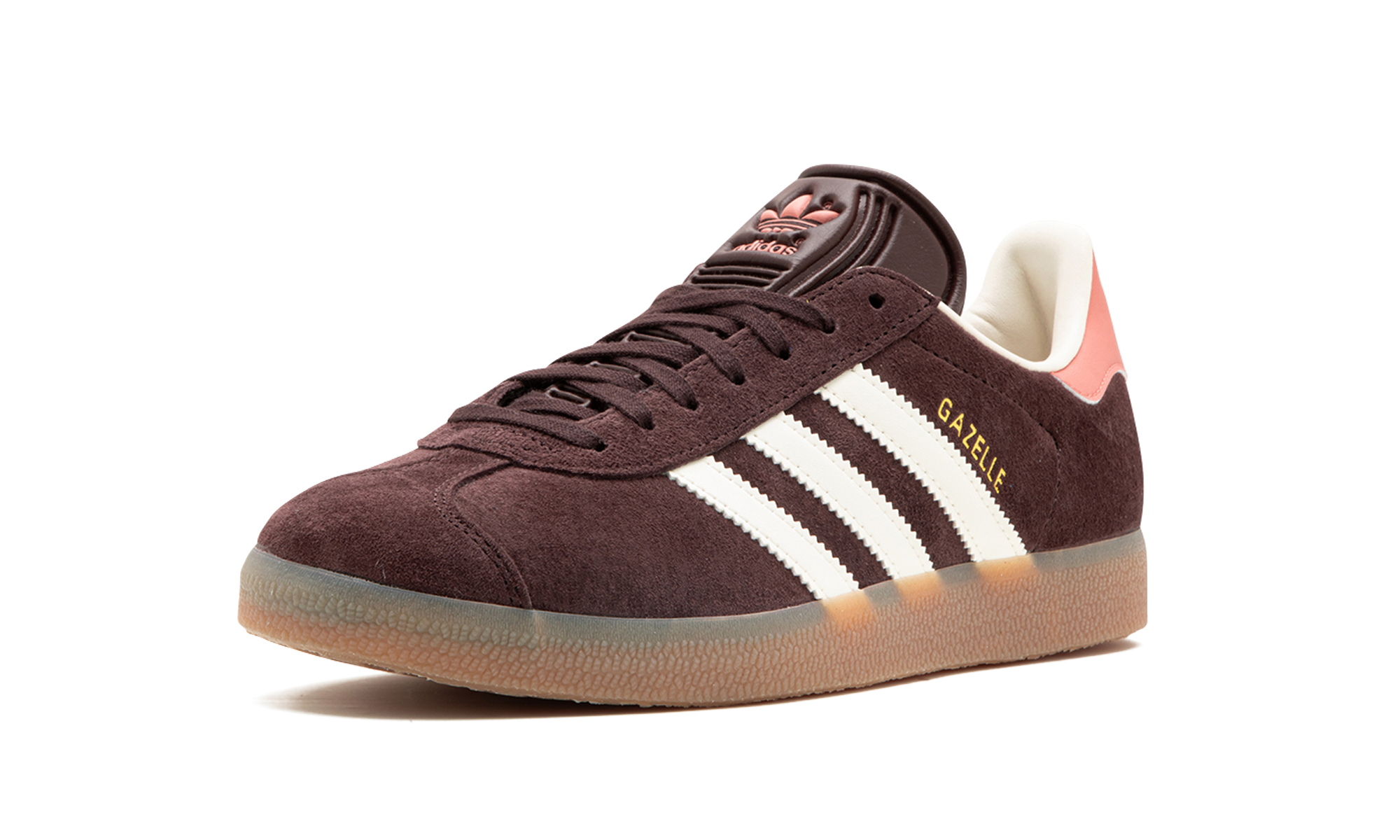 adidas gazelle shadow brown women s+IF3233+left diagnol single view