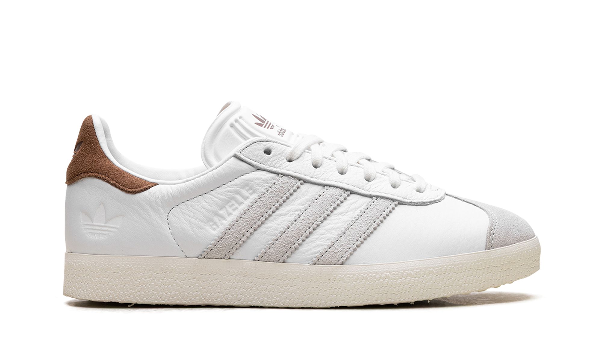 adidas gazelle shoe palace white brown+IF4600+right view