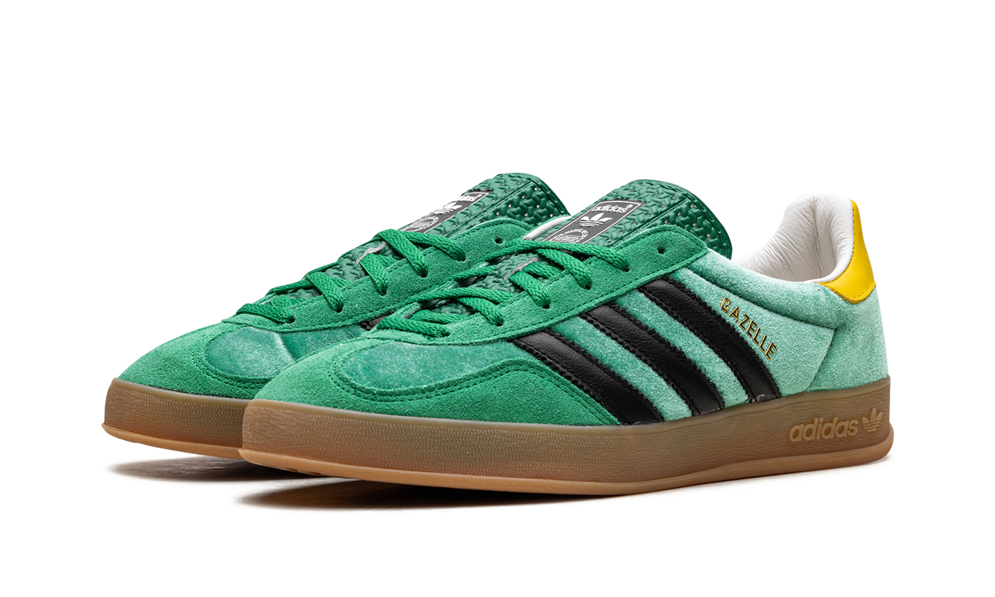 adidas gazelle size exclusive green yellow+IH3310+diagnol left view