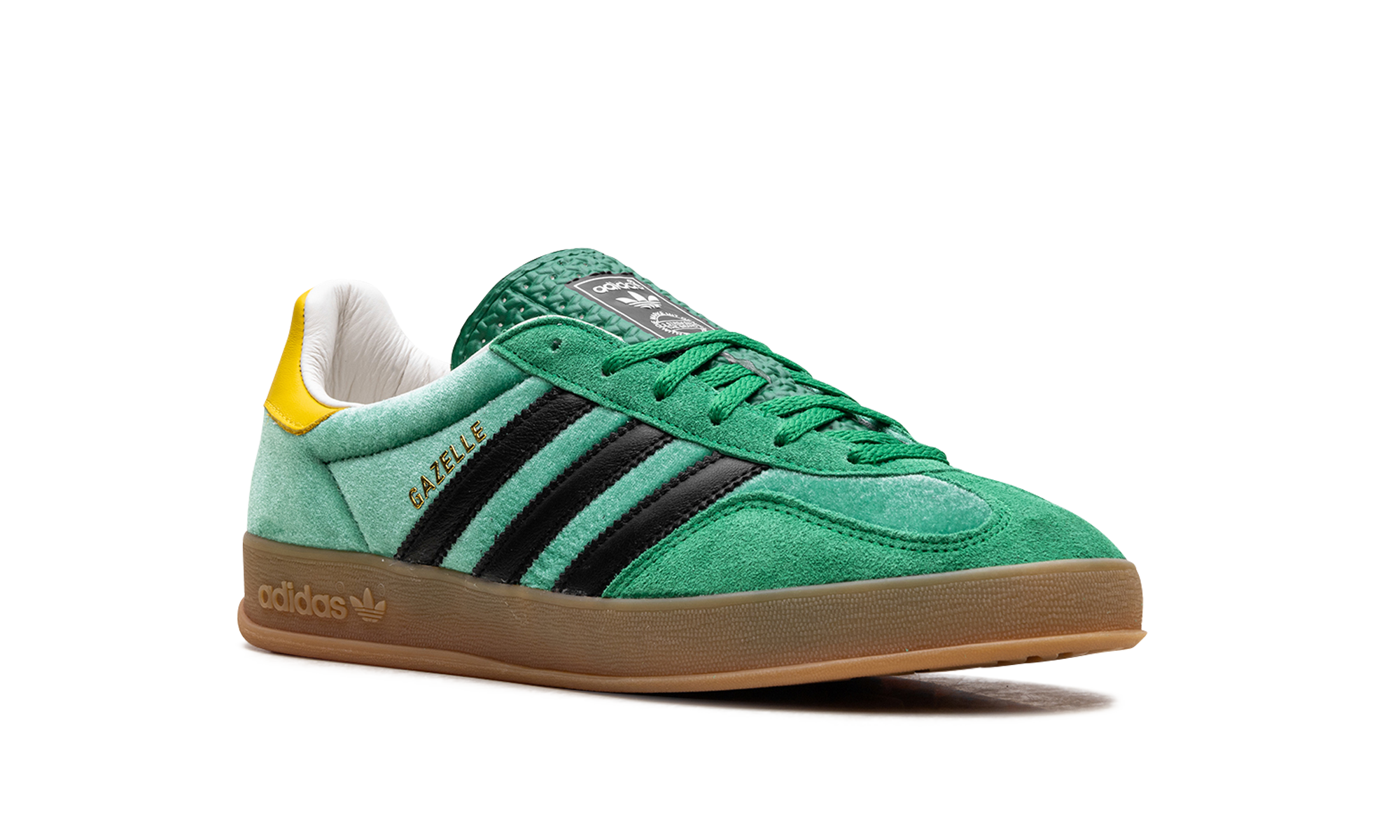 adidas gazelle size exclusive green yellow+IH3310+diagnol right view