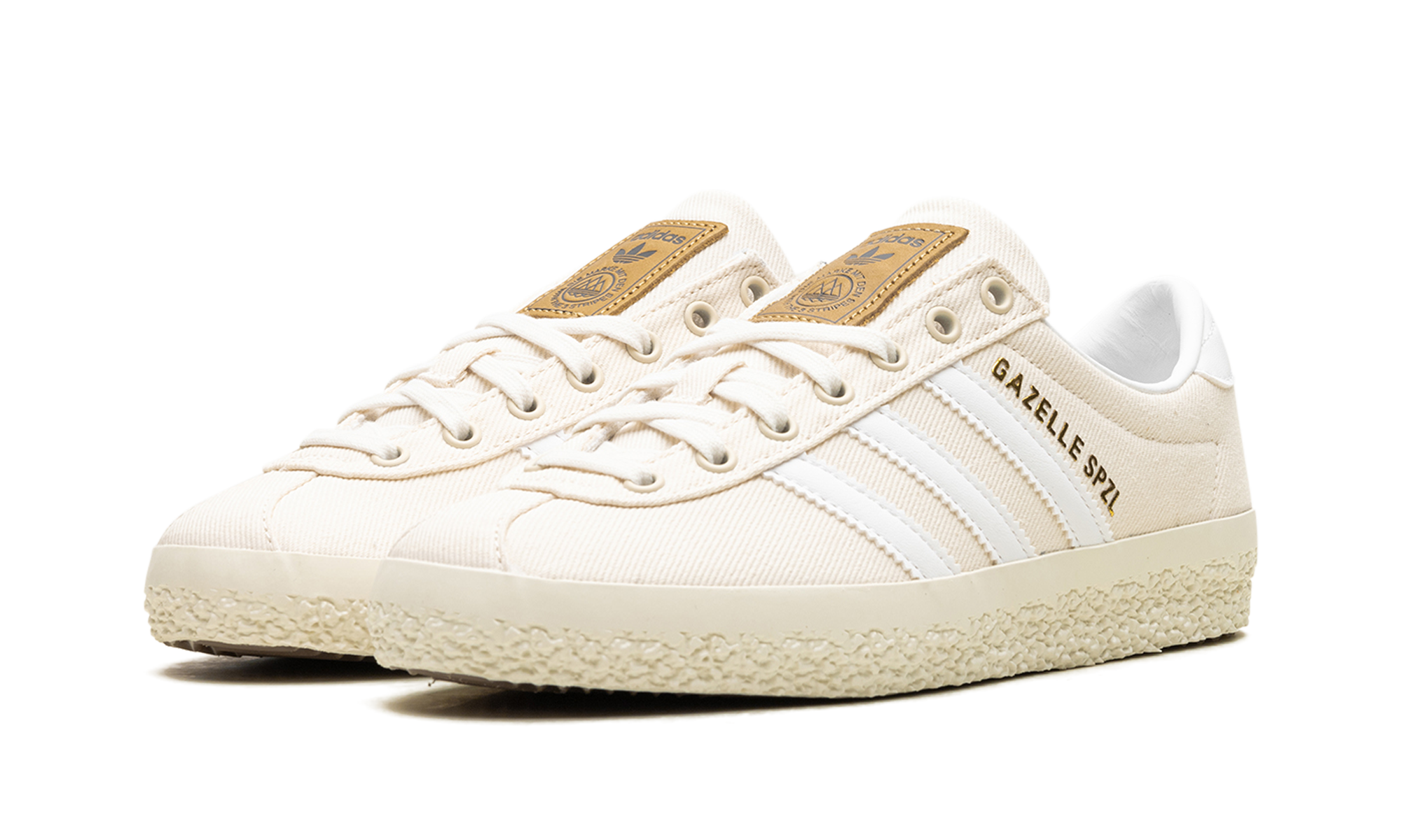 adidas gazelle spzl chalk white+IG8940+diagnol left view