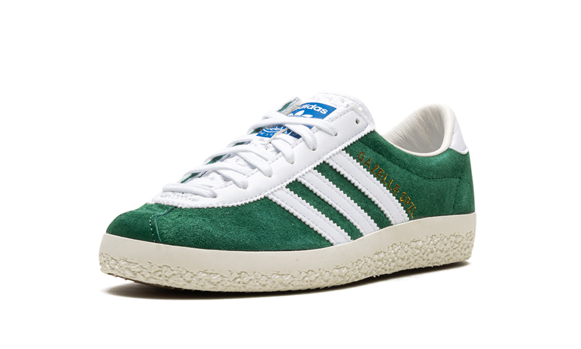 adidas gazelle spzl dark green white+IF5787+left diagnol single view