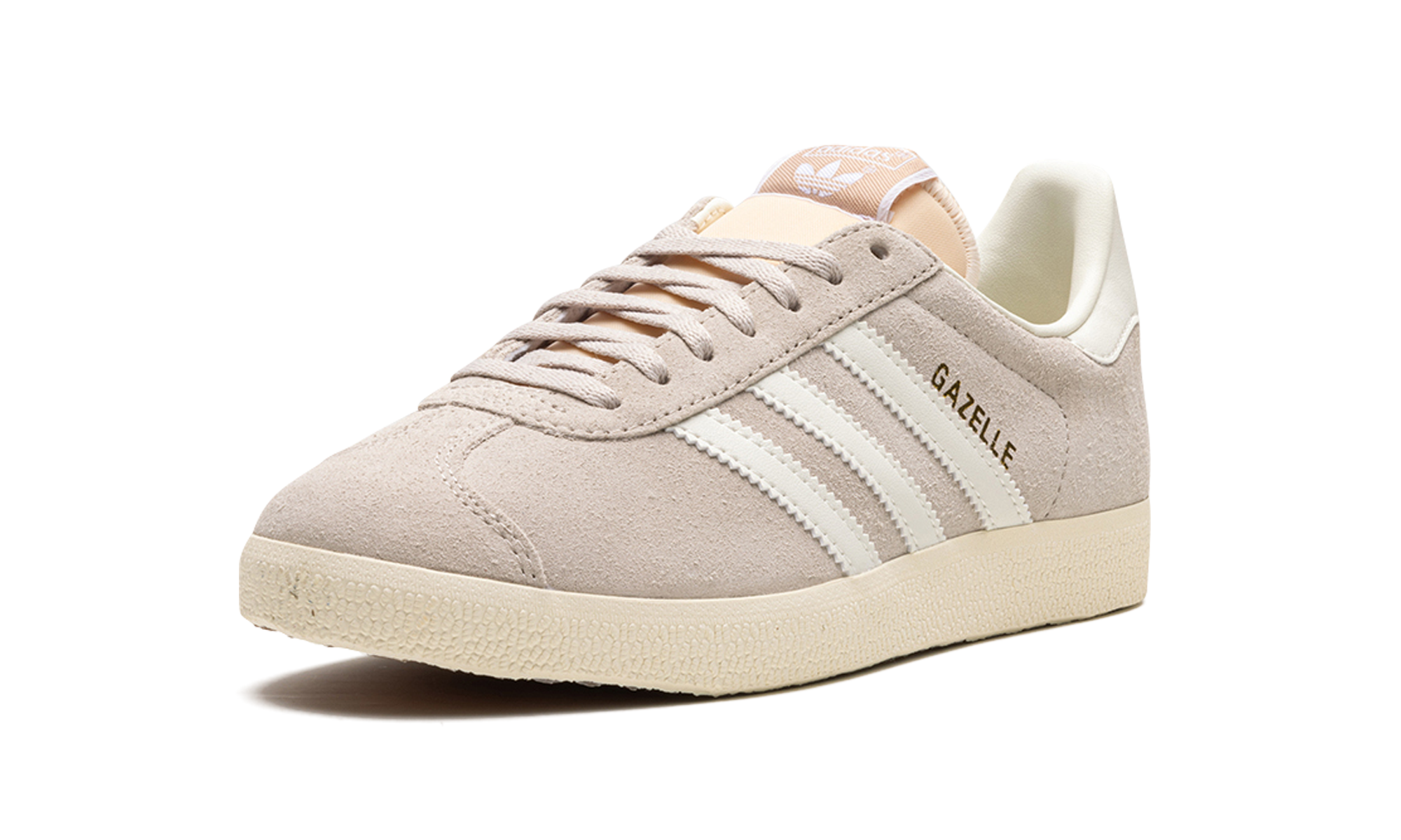 adidas gazelle wonder beige off white+IG5796+left diagnol single view