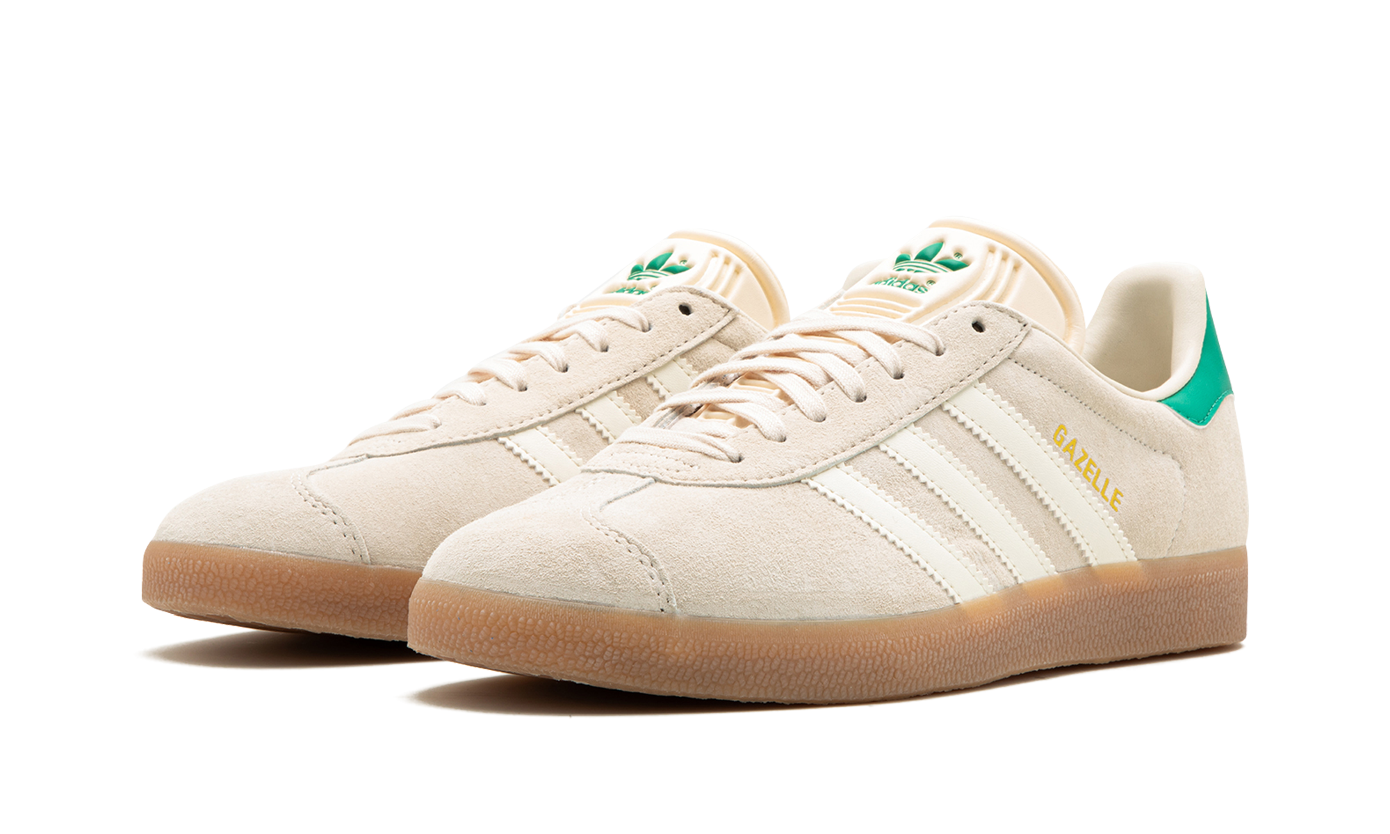 adidas gazelle wonder white green gum women s+IF3235+diagnol left view