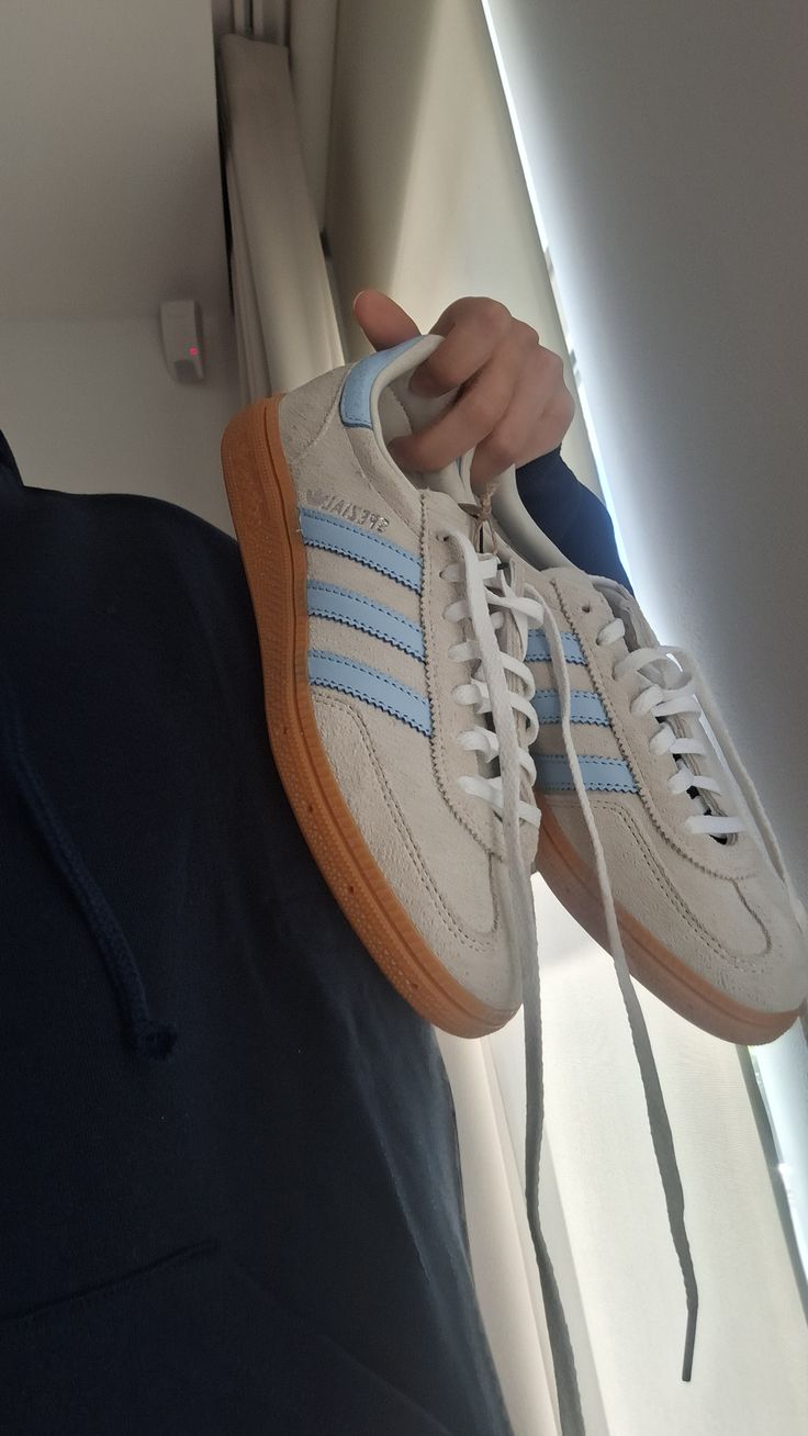 adidas Handball Spezial Alumina Clear Sky (Women's), Lifestyle View 2, SKU JS0241