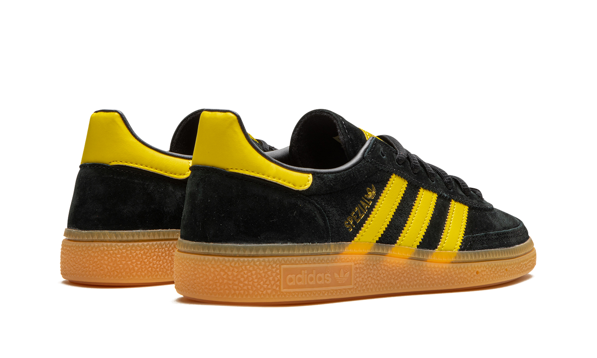 adidas handball spezial black yellow+FX5676+diagnol right behind view