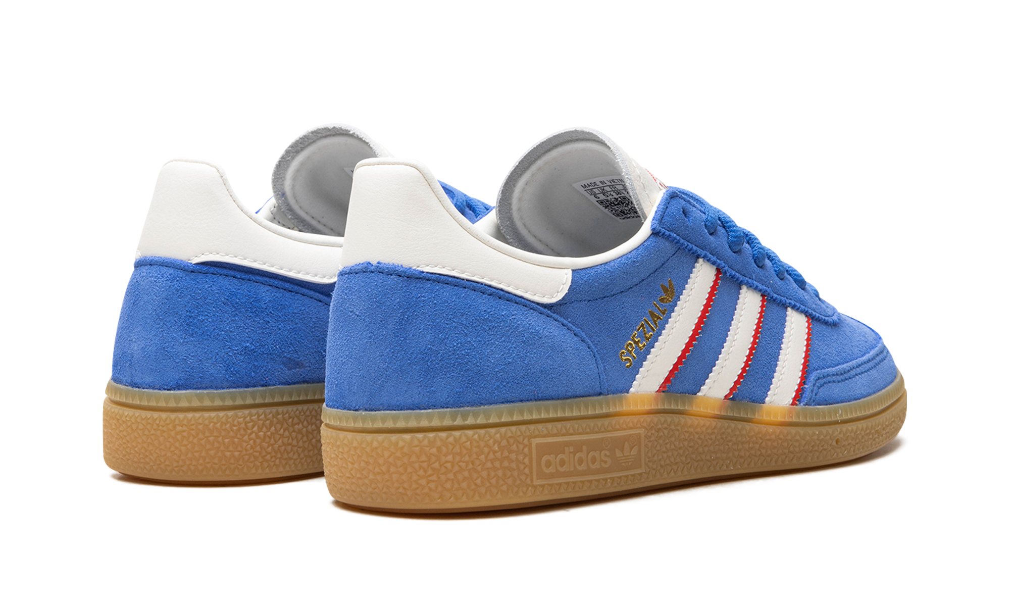 adidas handball spezial blue better scarlet+IF9532+diagnol right behind view