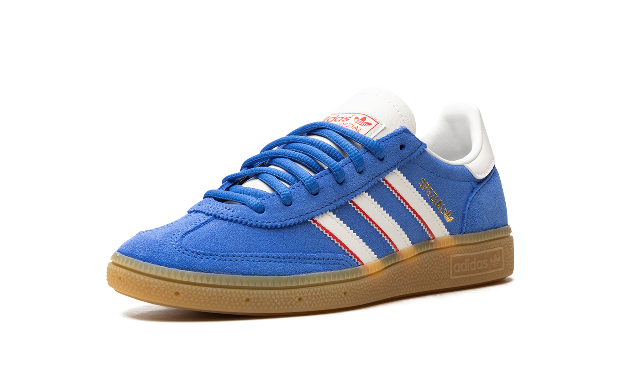 adidas handball spezial blue better scarlet+IF9532+left diagnol single view