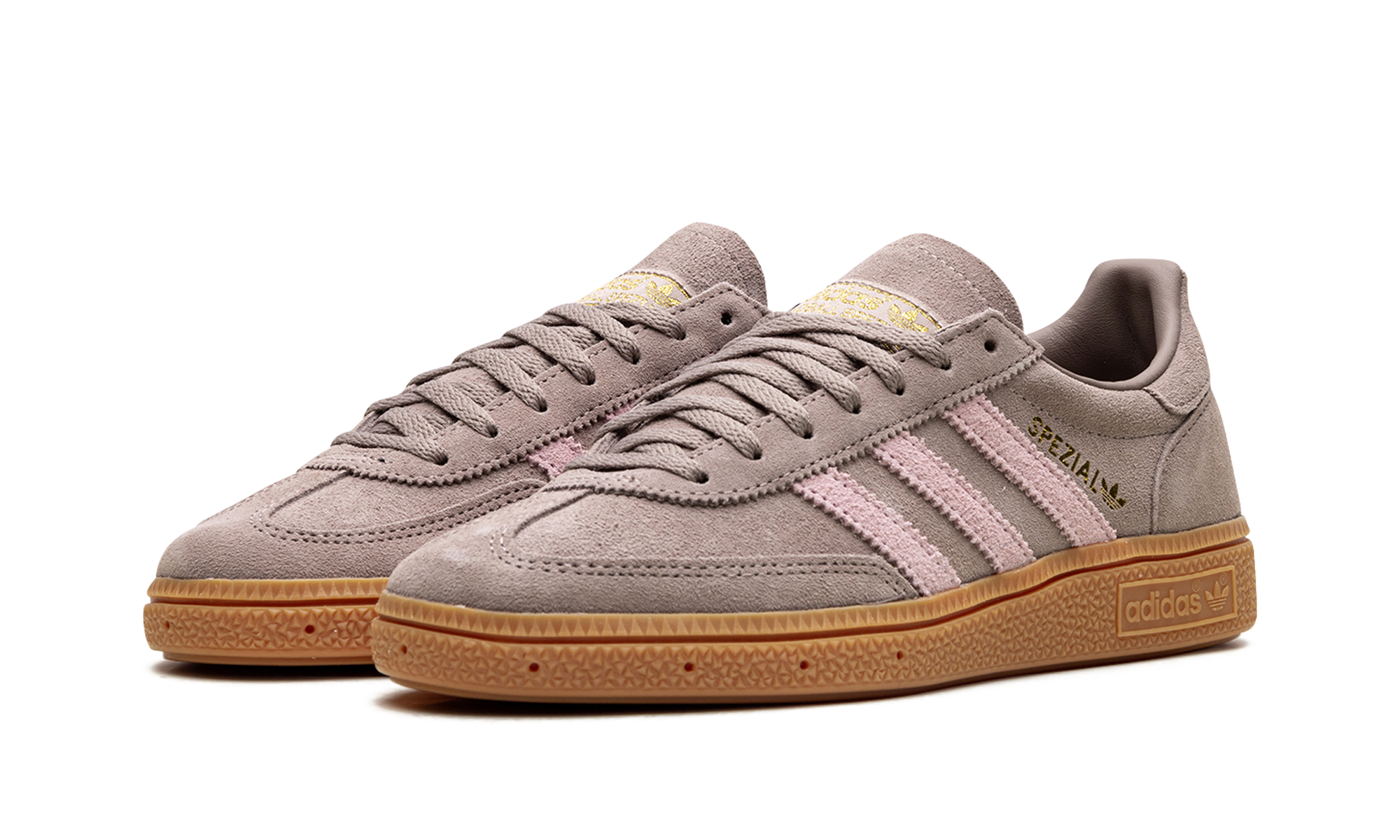 adidas handball spezial chalky brown clear pink women s+JR3082+diagnol left view