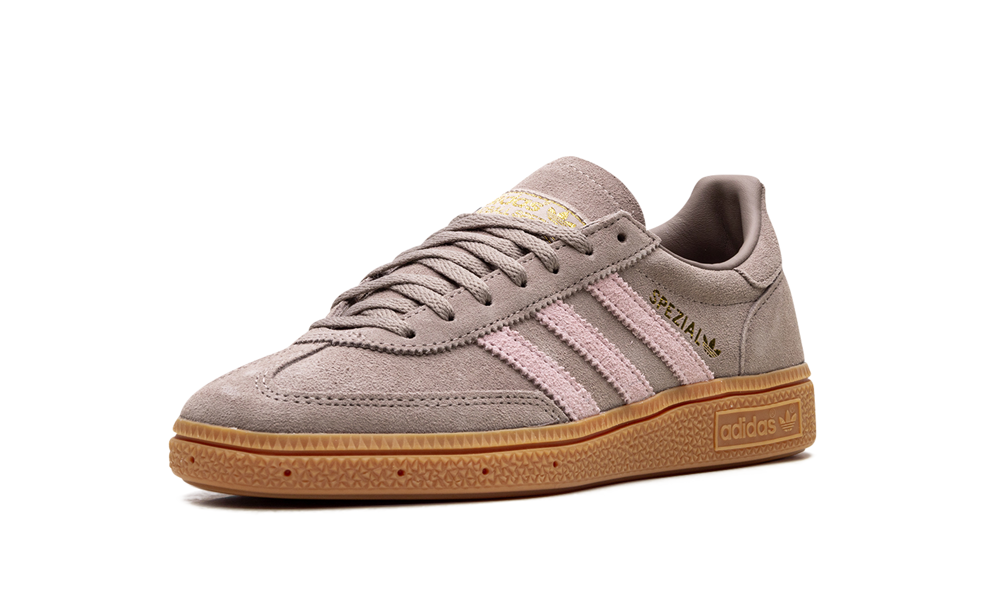 adidas handball spezial chalky brown clear pink women s+JR3082+left diagnol single view