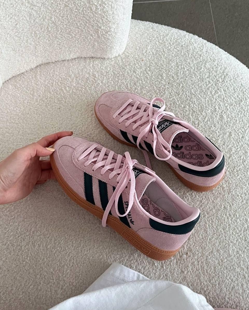adidas Handball Spezial Clear Pink Arctic Night (Women's), Lifestyle View 2, SKU IF6561