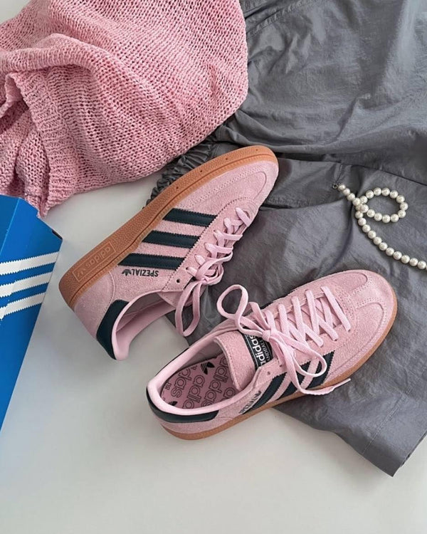adidas Handball Spezial Clear Pink Arctic Night (Women's), Lifestyle View 3, SKU IF6561