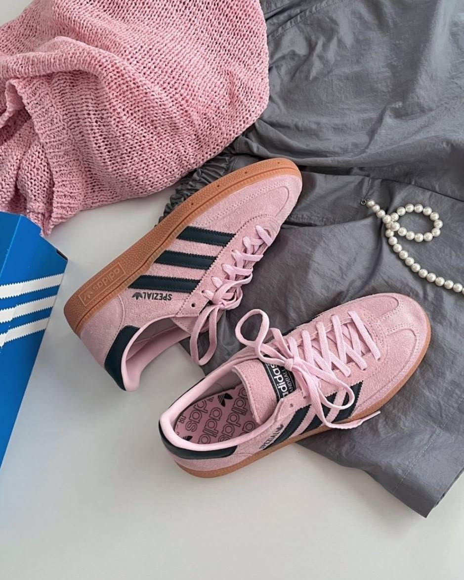 adidas Handball Spezial Clear Pink Arctic Night (Women's), Lifestyle View 3, SKU IF6561