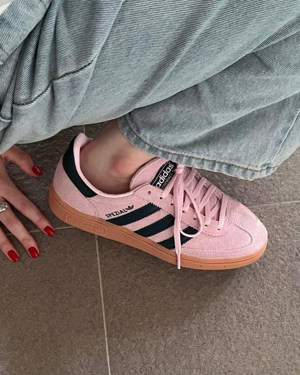 adidas Handball Spezial Clear Pink Arctic Night (Women's), Lifestyle View 5, SKU IF6561