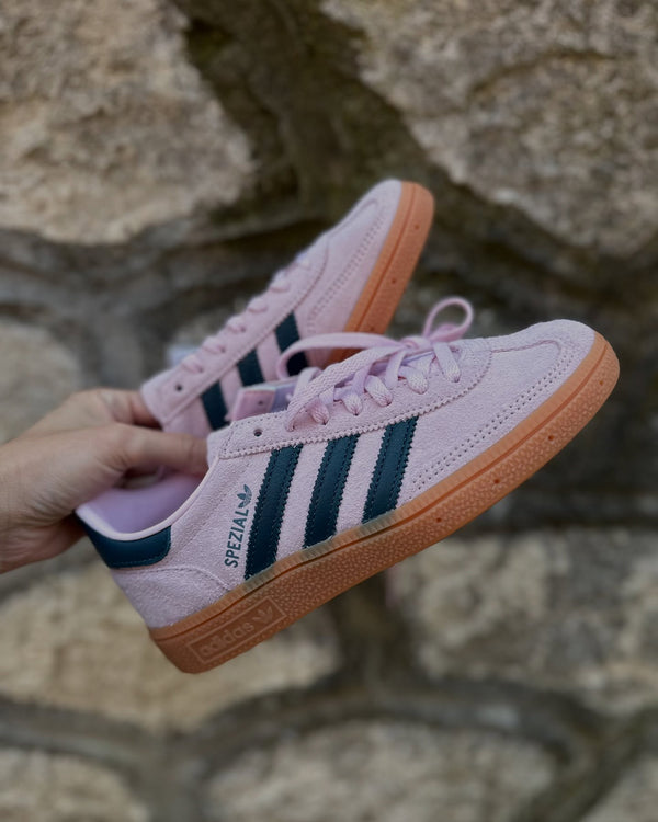 adidas Handball Spezial Clear Pink Arctic Night (Women's), Lifestyle View 6, SKU IF6561