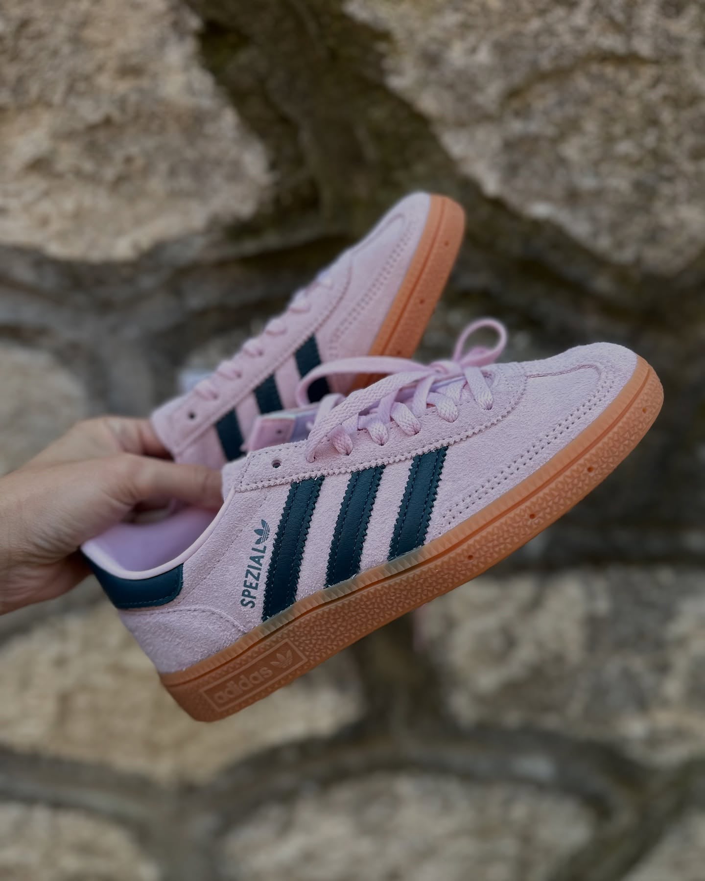 adidas Handball Spezial Clear Pink Arctic Night (Women's), Lifestyle View 6, SKU IF6561