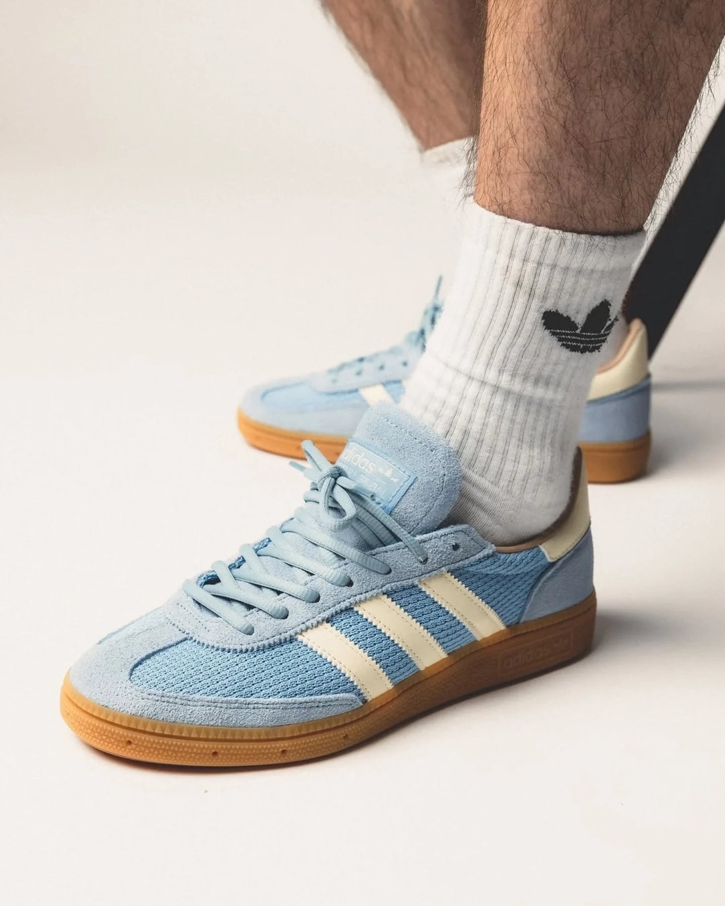 adidas Handball Spezial Clear Sky White Warm Sandstone, Lifestyle View 3, SKU JS3866