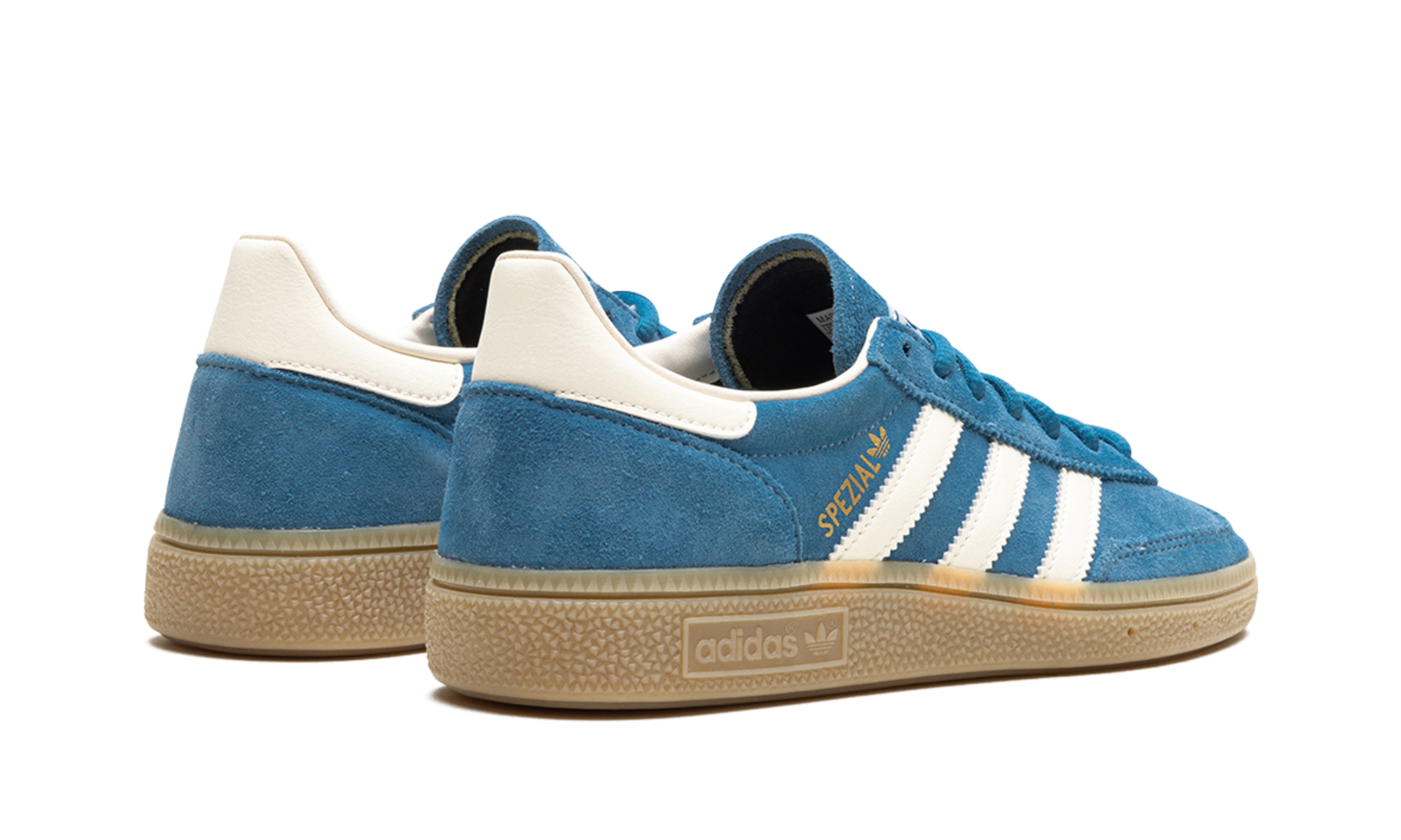 adidas handball spezial core blue cream white gum+IG6194+diagnol right behind view