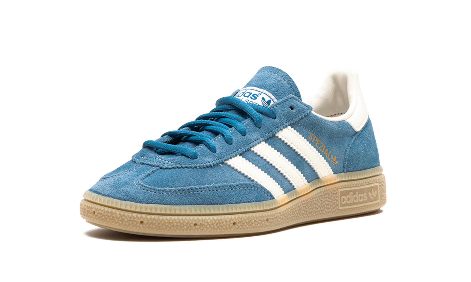 adidas handball spezial core blue cream white gum+IG6194+left diagnol single view
