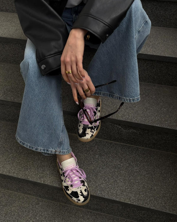 adidas Handball Spezial Cow Print Bliss Lilac, Lifestyle View 1, SKU KJ0090