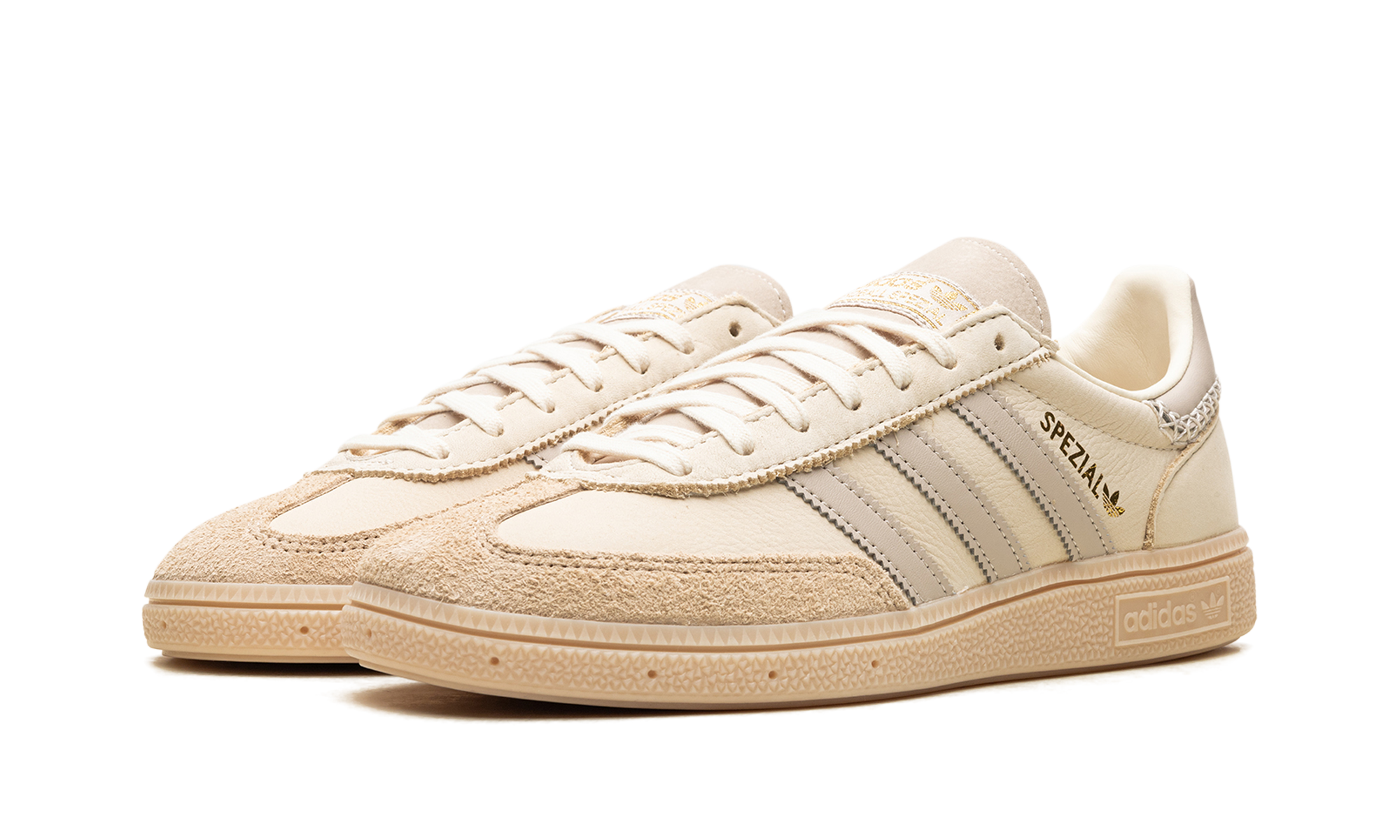 adidas handball spezial cream white beige women s+IE3699+diagnol left view