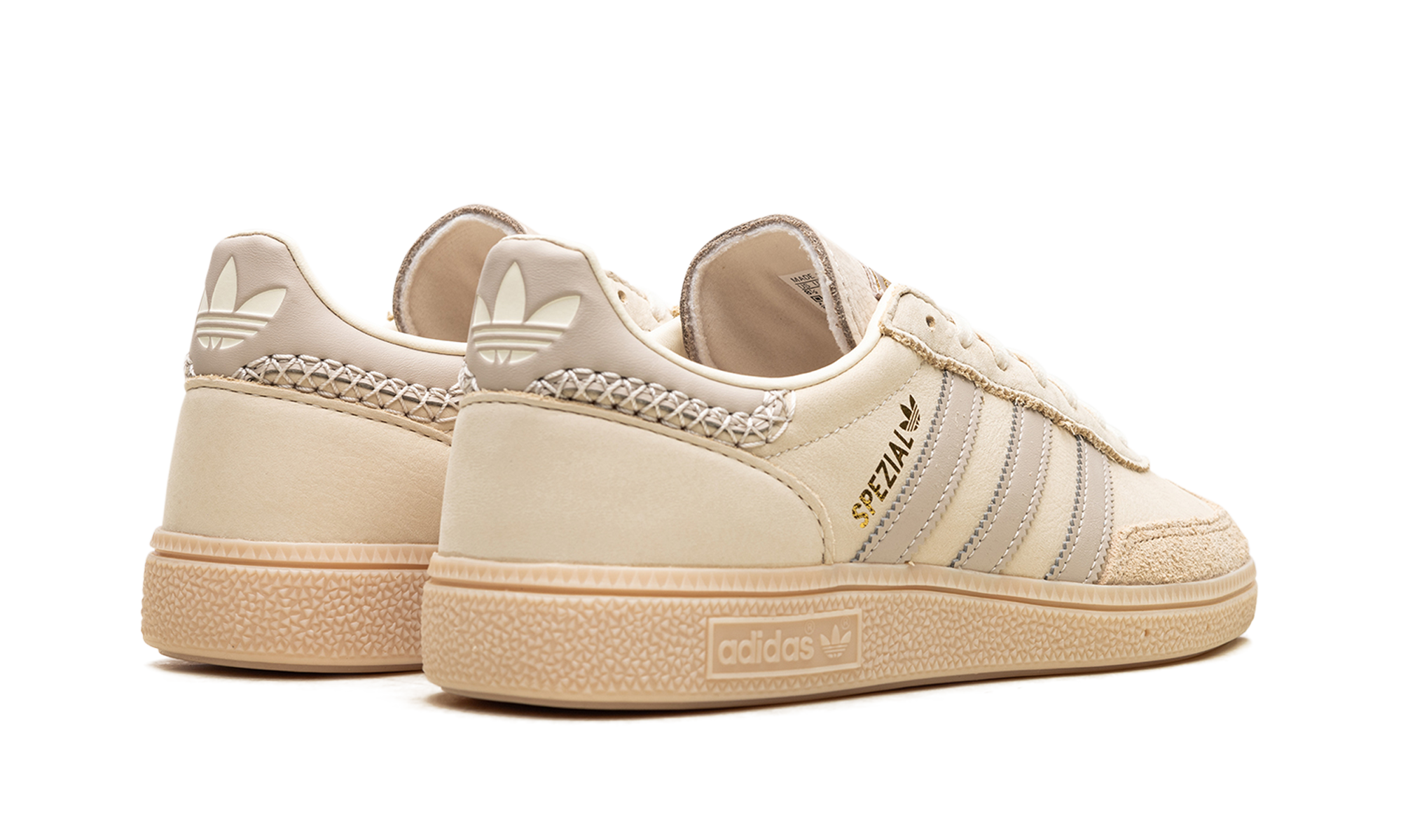 adidas handball spezial cream white beige women s+IE3699+diagnol right behind view