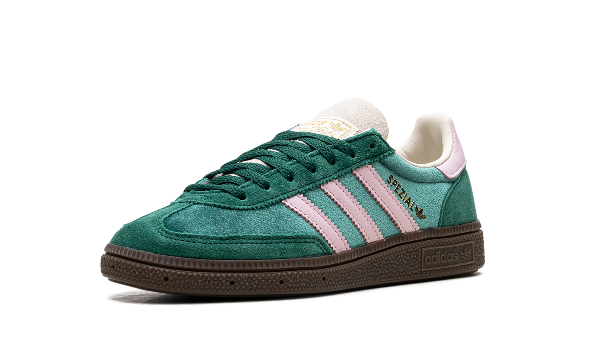 adidas handball spezial green pink velvet women s+JI2648+left diagnol single view